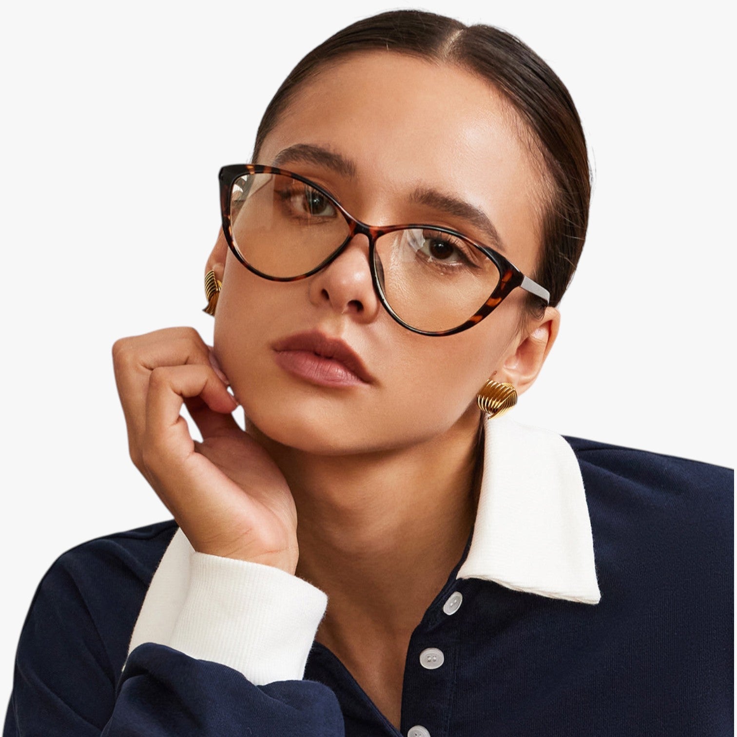 Clara | Retro-Brille mit leo Print Rahmen