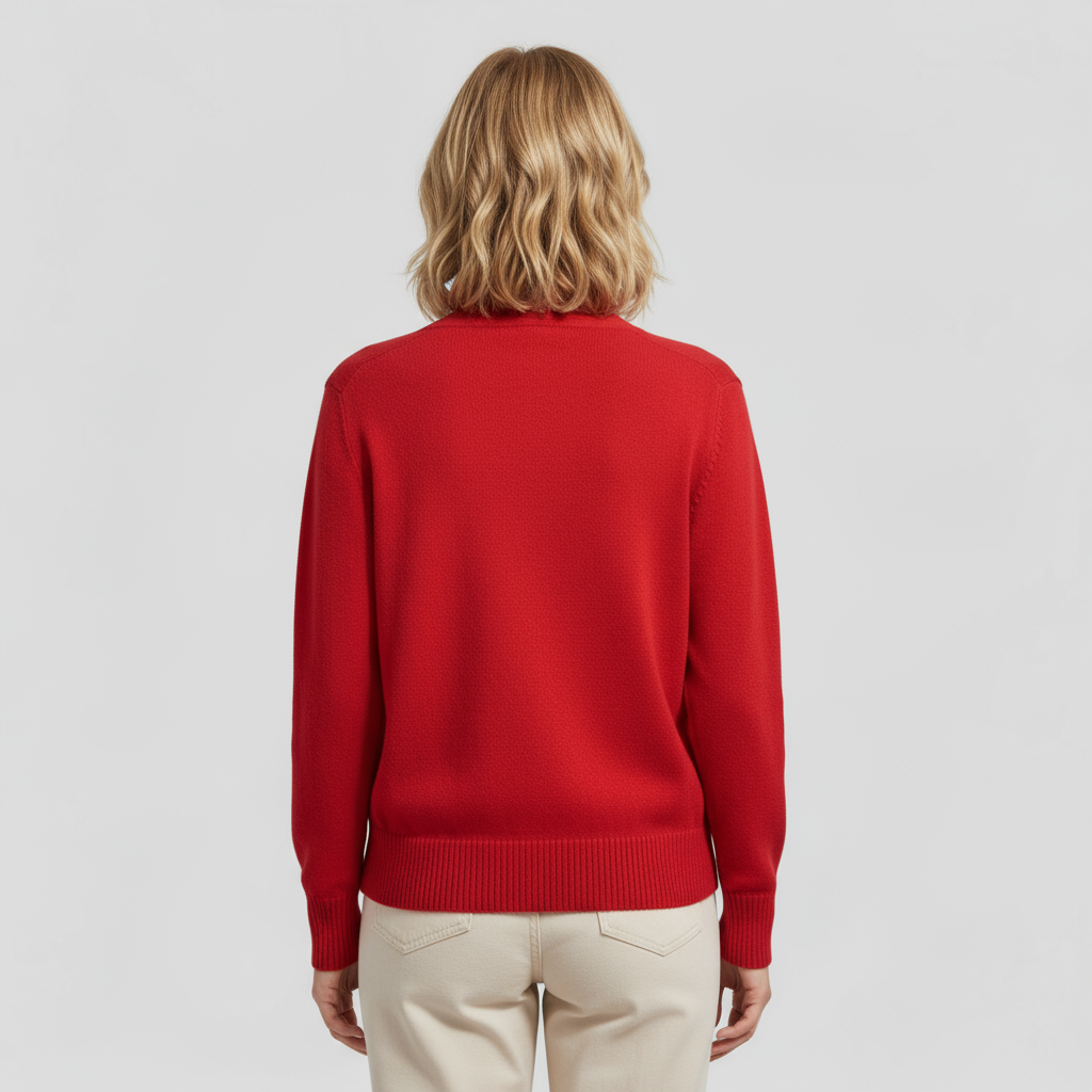 Doretta | Warme Pullover Damen aus Reiner Wolle mit Knöpfen
