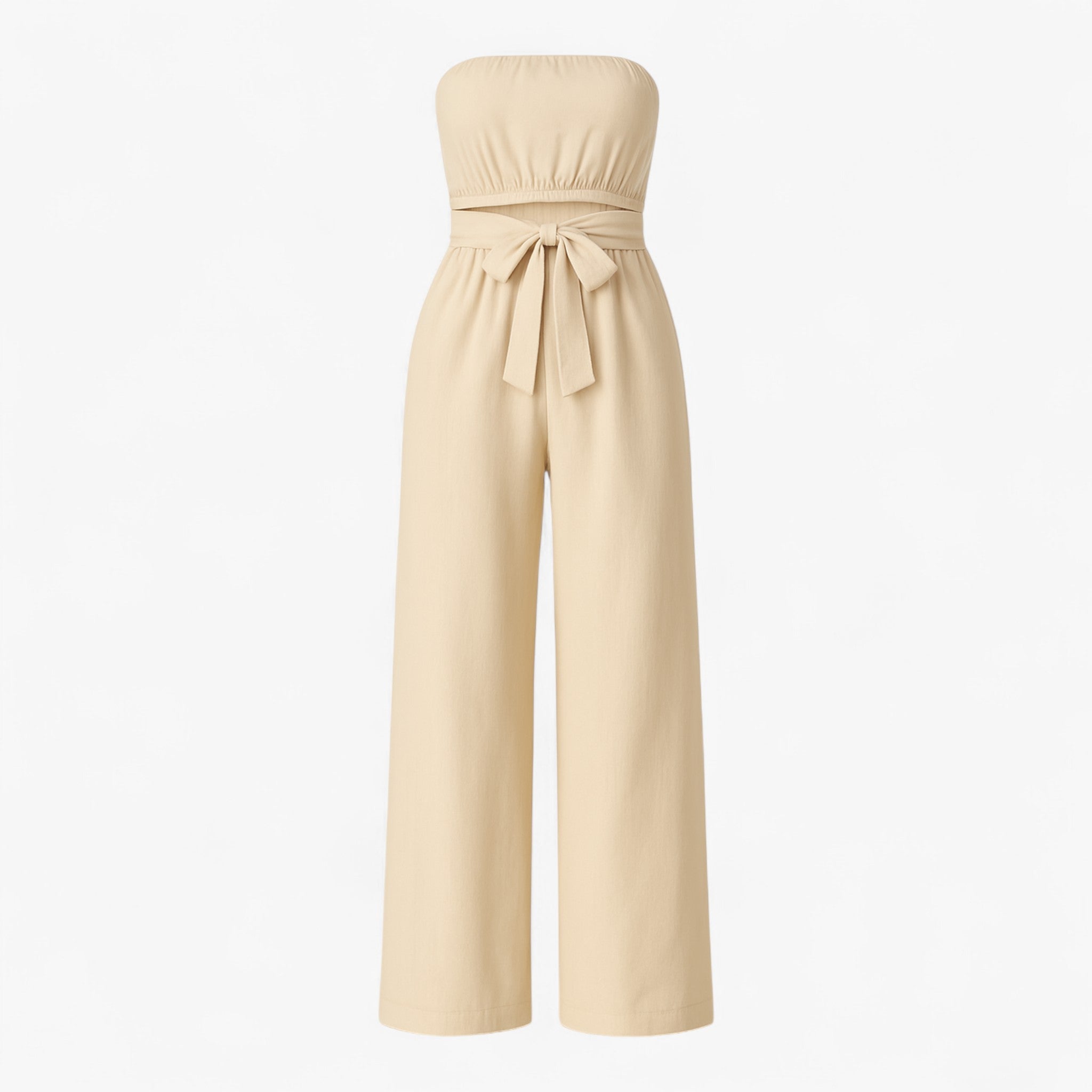 Bella | Trägerloser Sommer-Jumpsuit mit weitem Bein 0