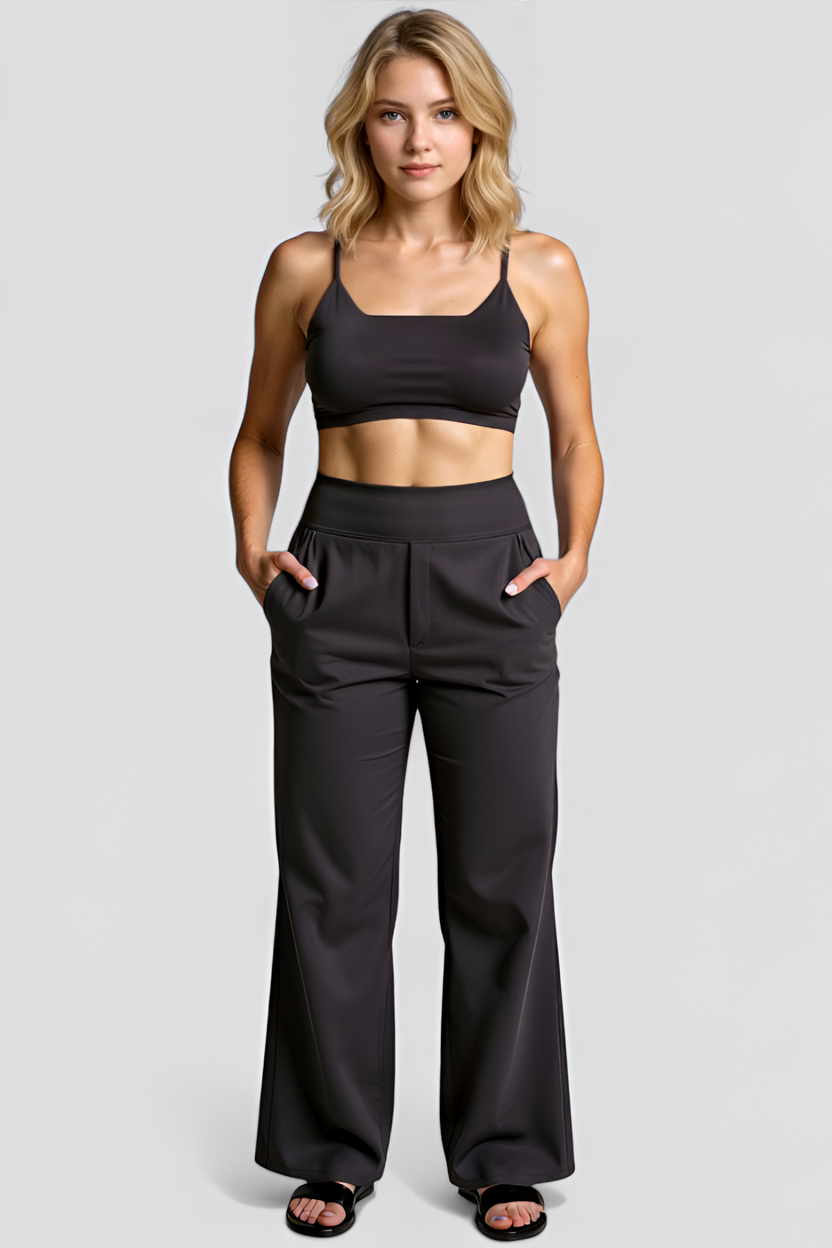 Bequeme Stoffhose Damen mit Hoher Taille 7