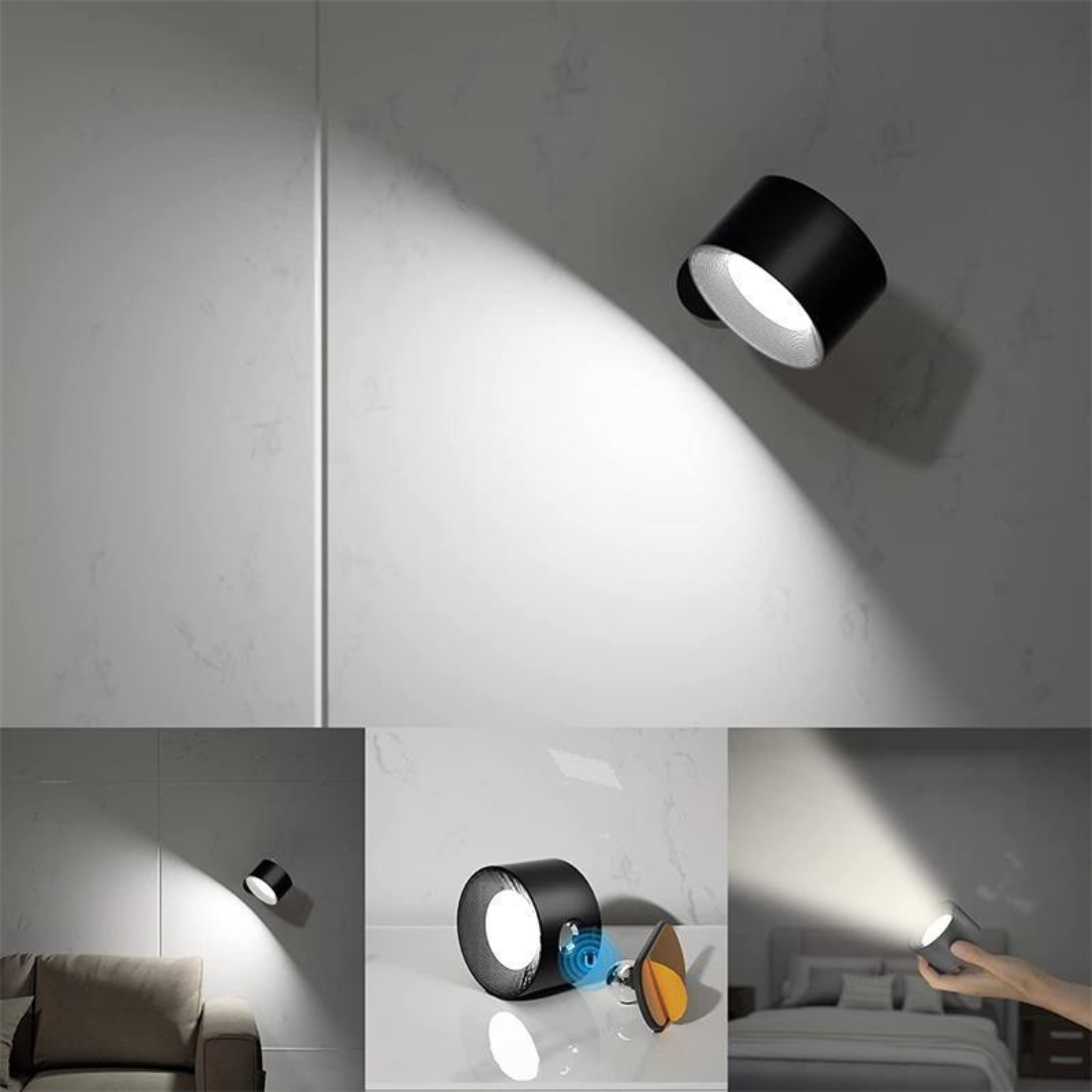 Flexilight™ | 360° kabellose, wiederaufladbare Wandlampe - - Flexilight™ | 360° kabellose, wiederaufladbare Wandlampe - €25 - Concept Neurenberg