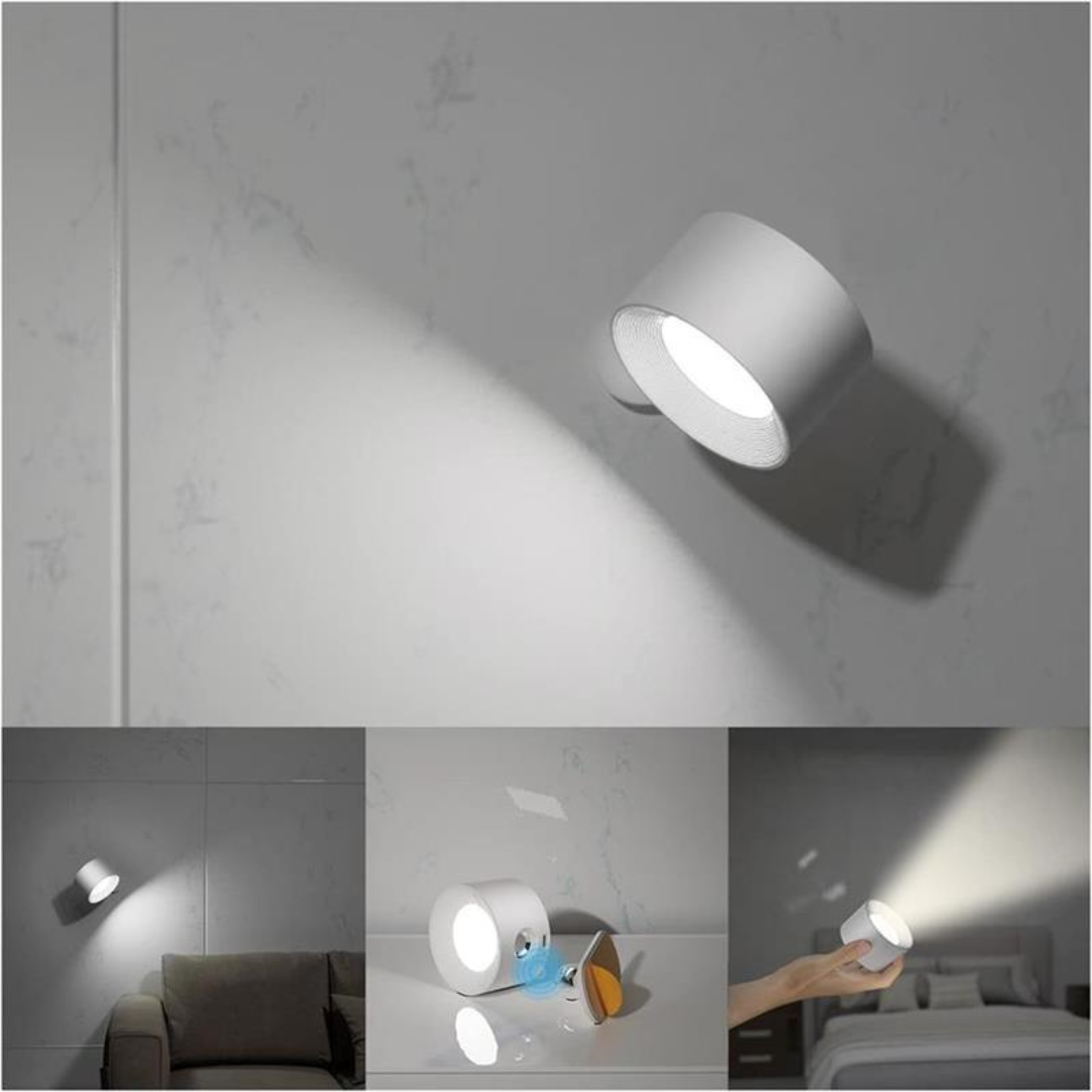 Flexilight™ | 360° kabellose, wiederaufladbare Wandlampe - - Flexilight™ | 360° kabellose, wiederaufladbare Wandlampe - €25 - Concept Neurenberg