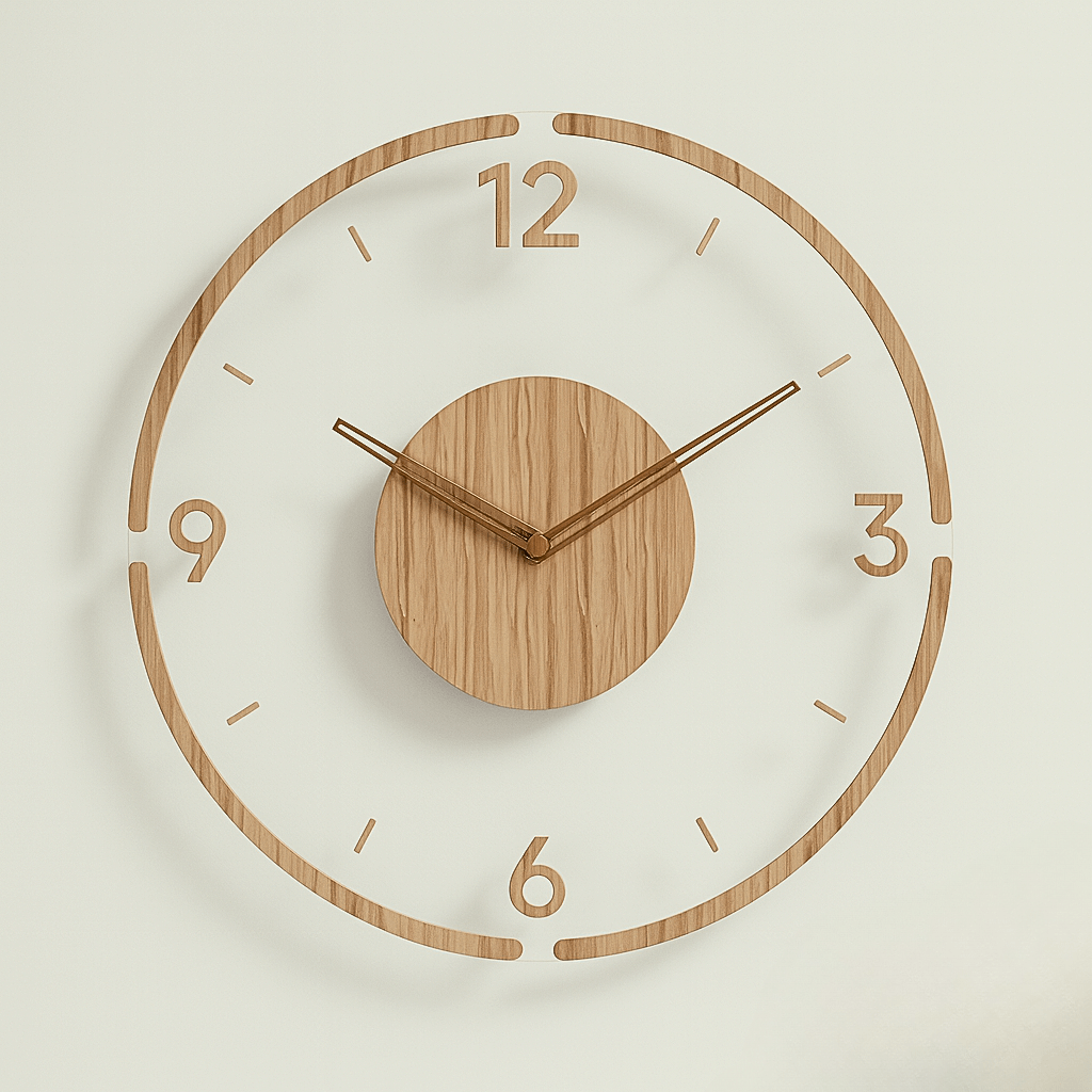Moderne Holz Wanduhr für Stilvolle Räume