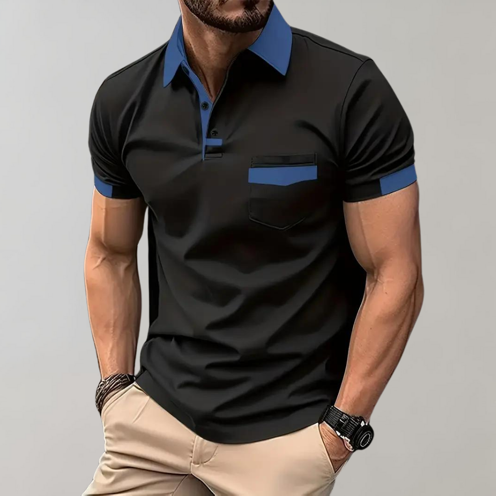 Herren-Poloshirt - Lässiger Komfort und Stil - Schwarz - CLASSICO | Herren-Poloshirt - Lässiger Komfort und Stil- €25 - Concept Frankfurt