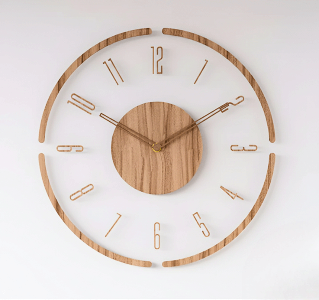 Moderne Holz Wanduhr für Stilvolle Räume