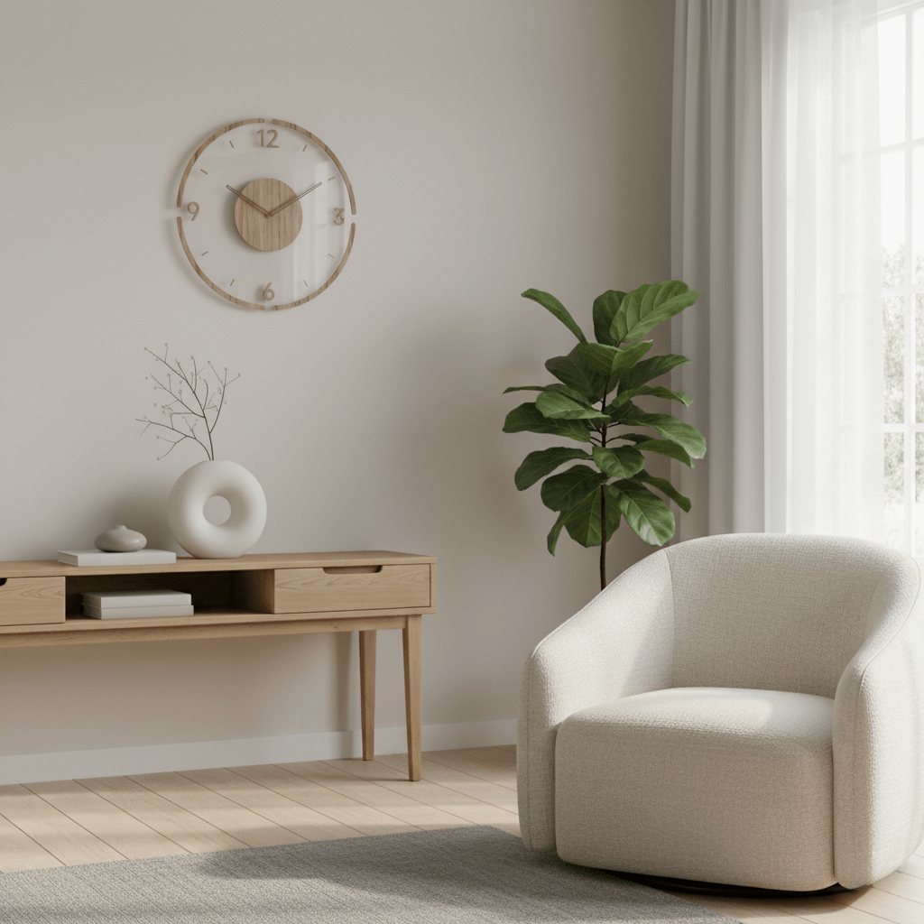 Moderne Holz Wanduhr für Stilvolle Räume