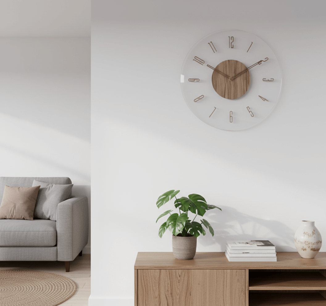 Moderne Holz Wanduhr für Stilvolle Räume