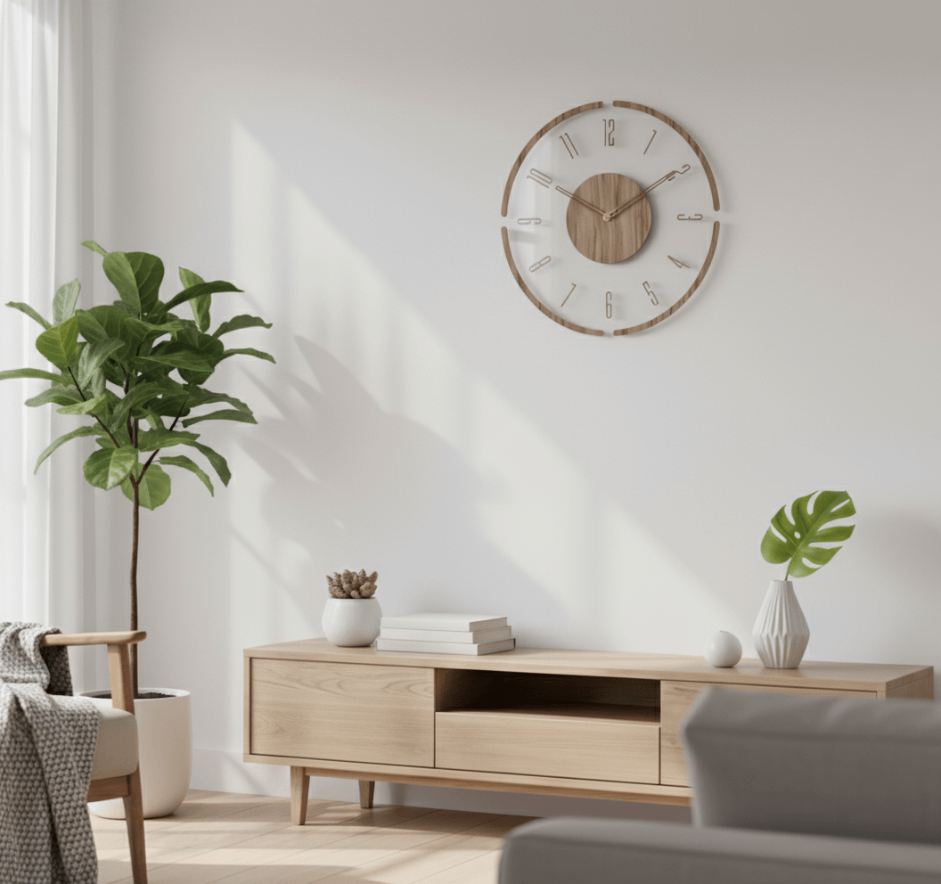 Moderne Holz Wanduhr für Stilvolle Räume