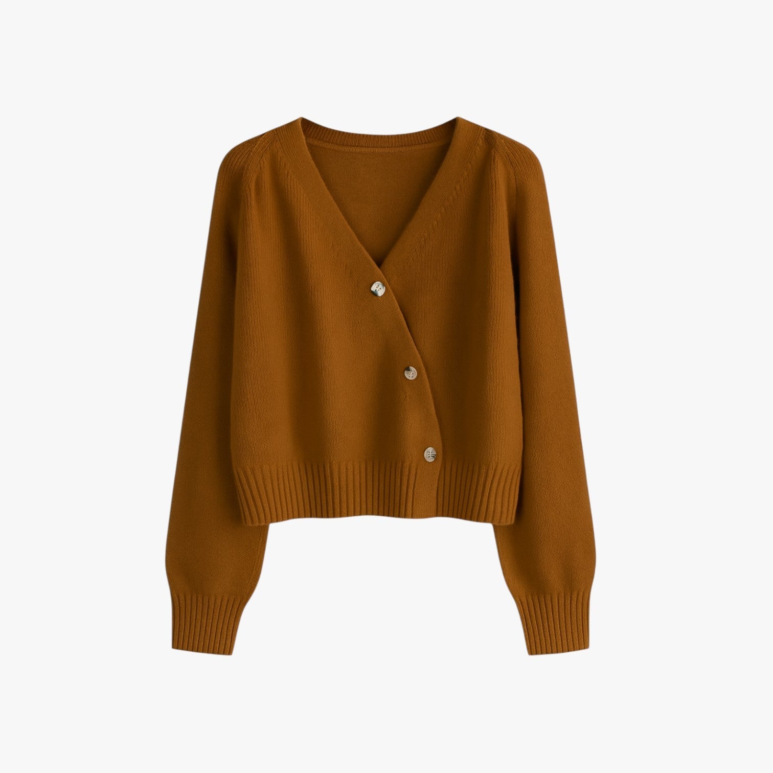 Leah | Weicher Kaschmir-Cardigan mit Nadelknöpfen, oversize Eleganz für Frühling und Herbst