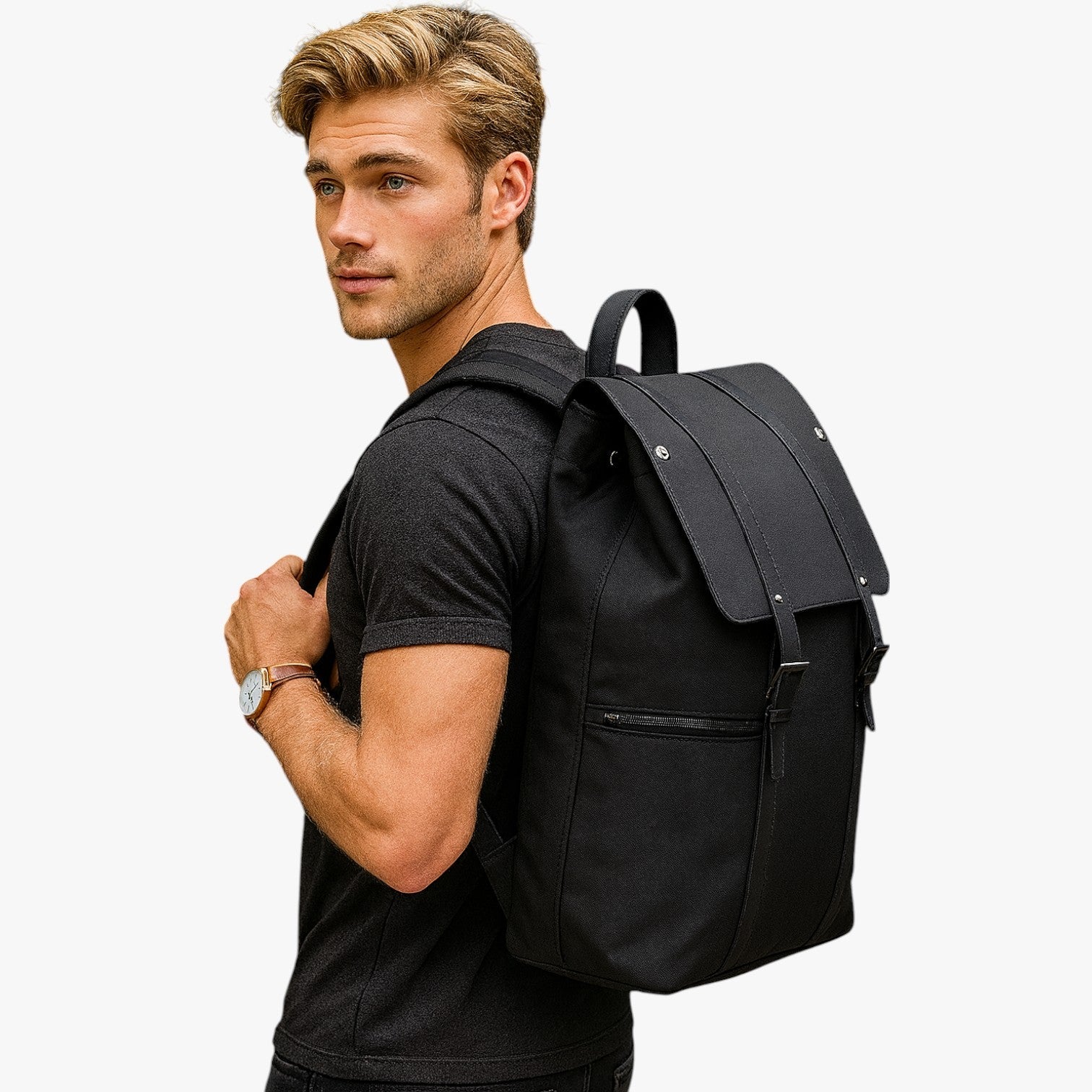 Cedric | Unisex Vintage Rucksack – Geräumig, Wasserabweisend, Perfekt für Laptops und Reisen