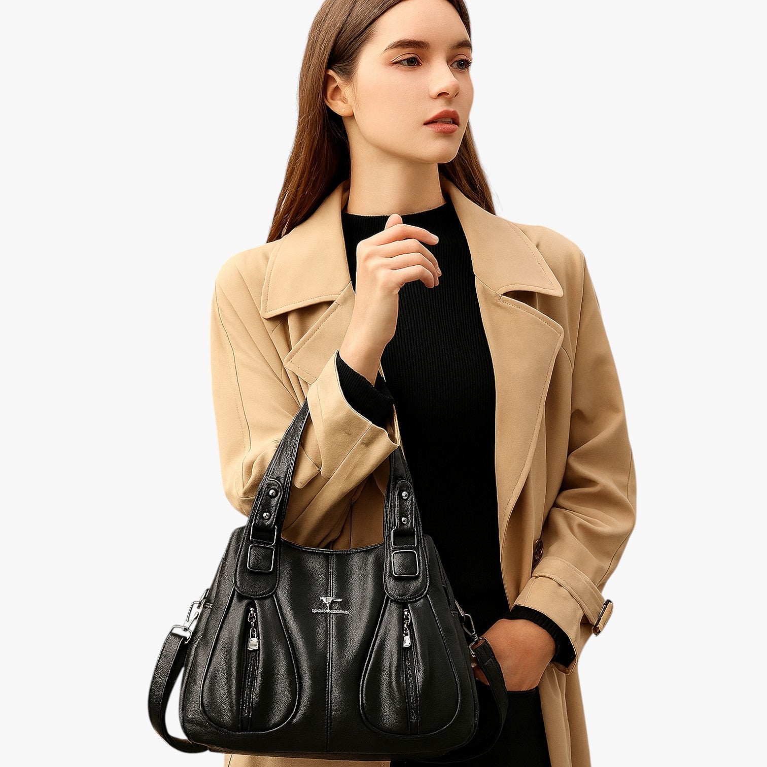 Viviana | Tägliche Eleganz - Die Leder-Umhängetasche, die jeden Look aufwertet