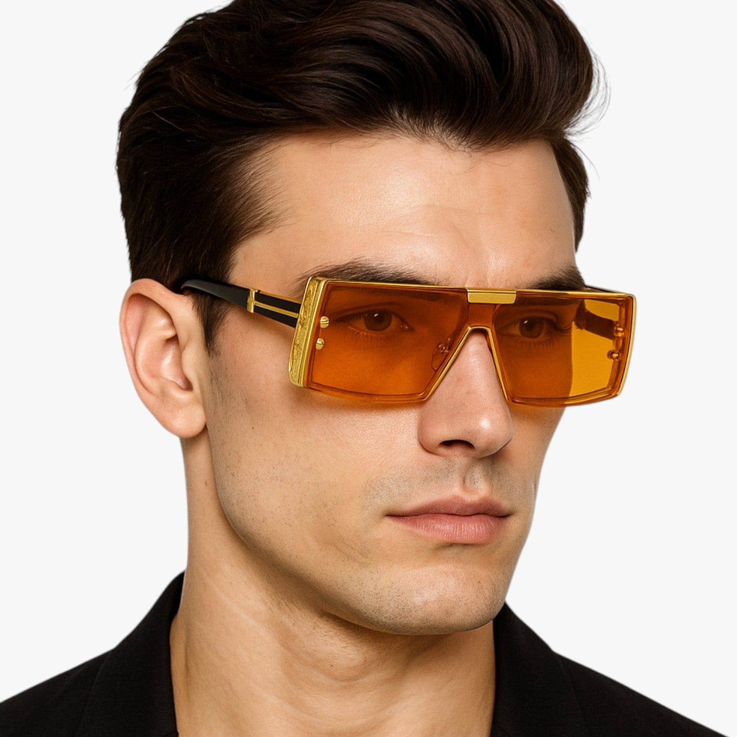 Zamir | Futuristische quadratische Metallsonnenbrille