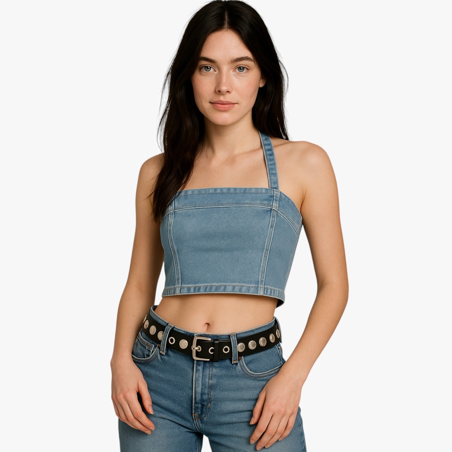 Belen | Unisex Leder-Punk-Gürtel mit Nieten