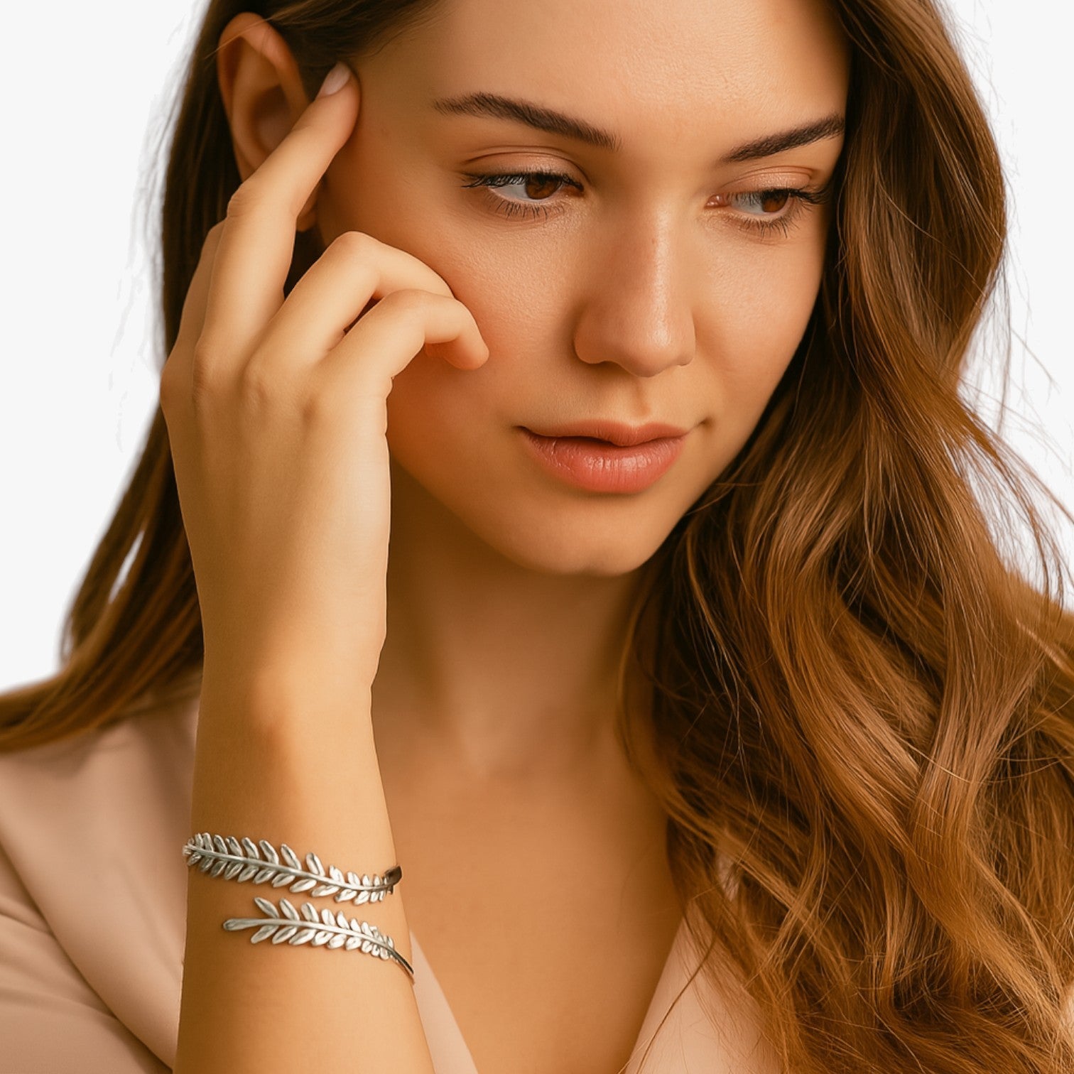 Adele | Goldener Boho-Armband mit Lorbeerblatt – Zeitlose Eleganz, die begeistert