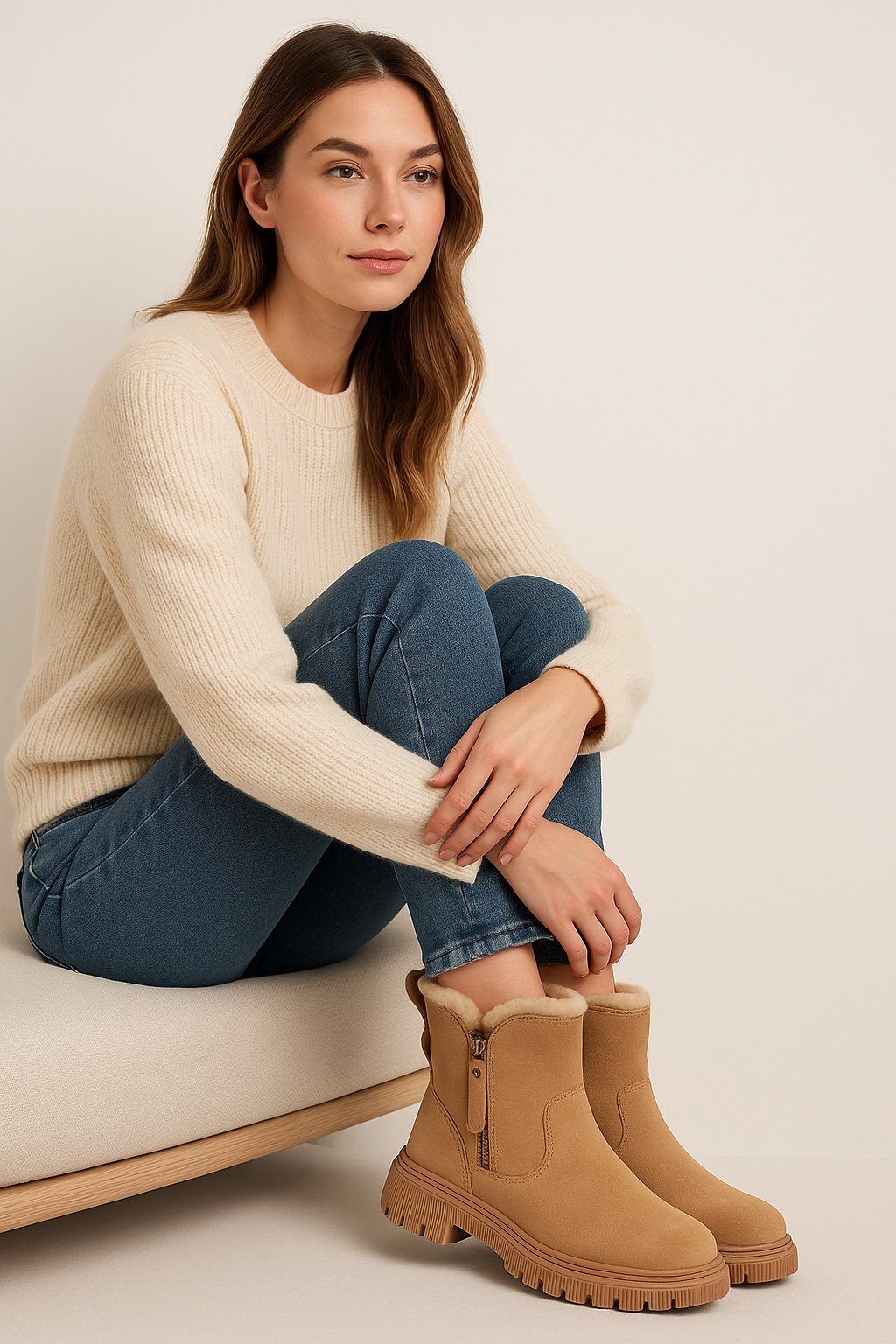 Alice | Winterstiefel in Wildlederoptik – Wärme mit Kunstfellfutter
