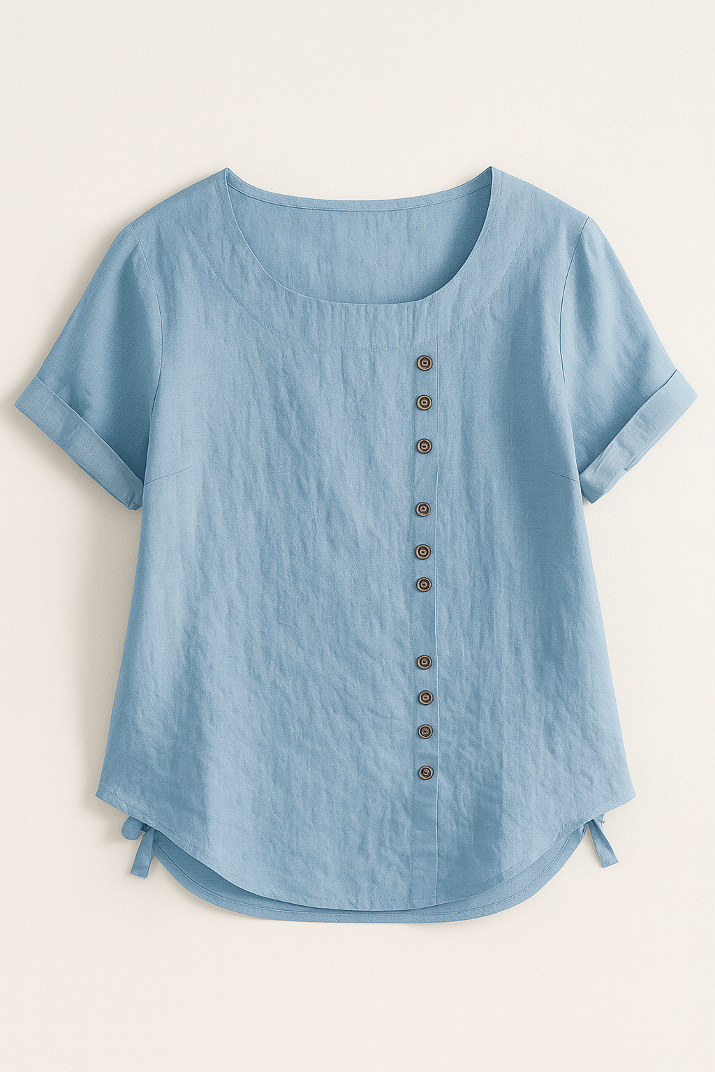Amelia | Damen Leinenbluse mit Knopfleiste