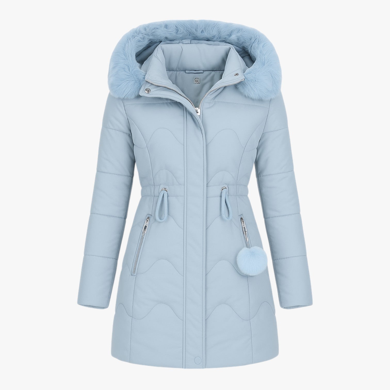 Winterdaunenjacke - mit Kapuze und dickem Pelzfutter für maximale Wärme