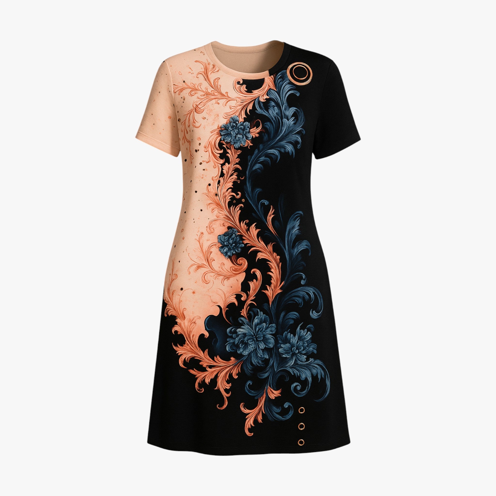 Cosmina | Damen A-Line Sommerkleid mit Kurzen Ärmeln