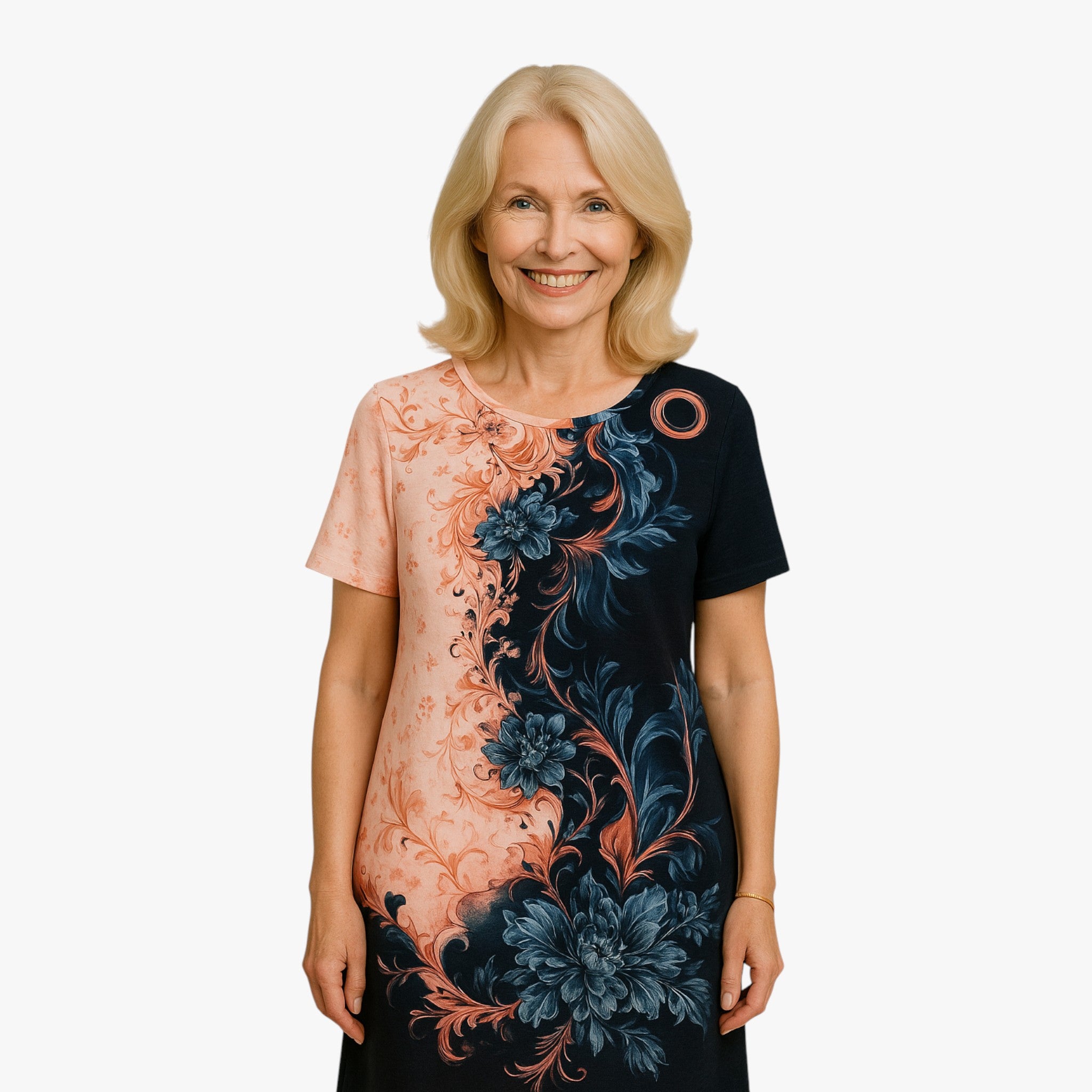 Cosmina | Damen A-Line Sommerkleid mit Kurzen Ärmeln