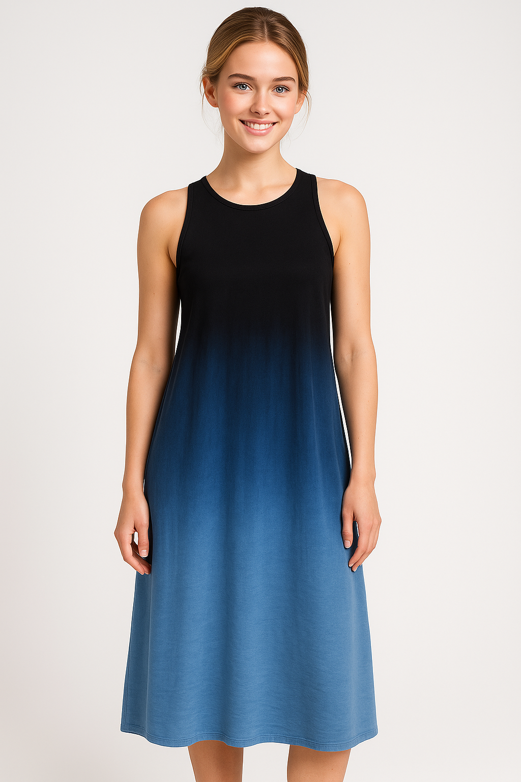 Damen Ärmelloses A-Linien Kleid Sommer 5