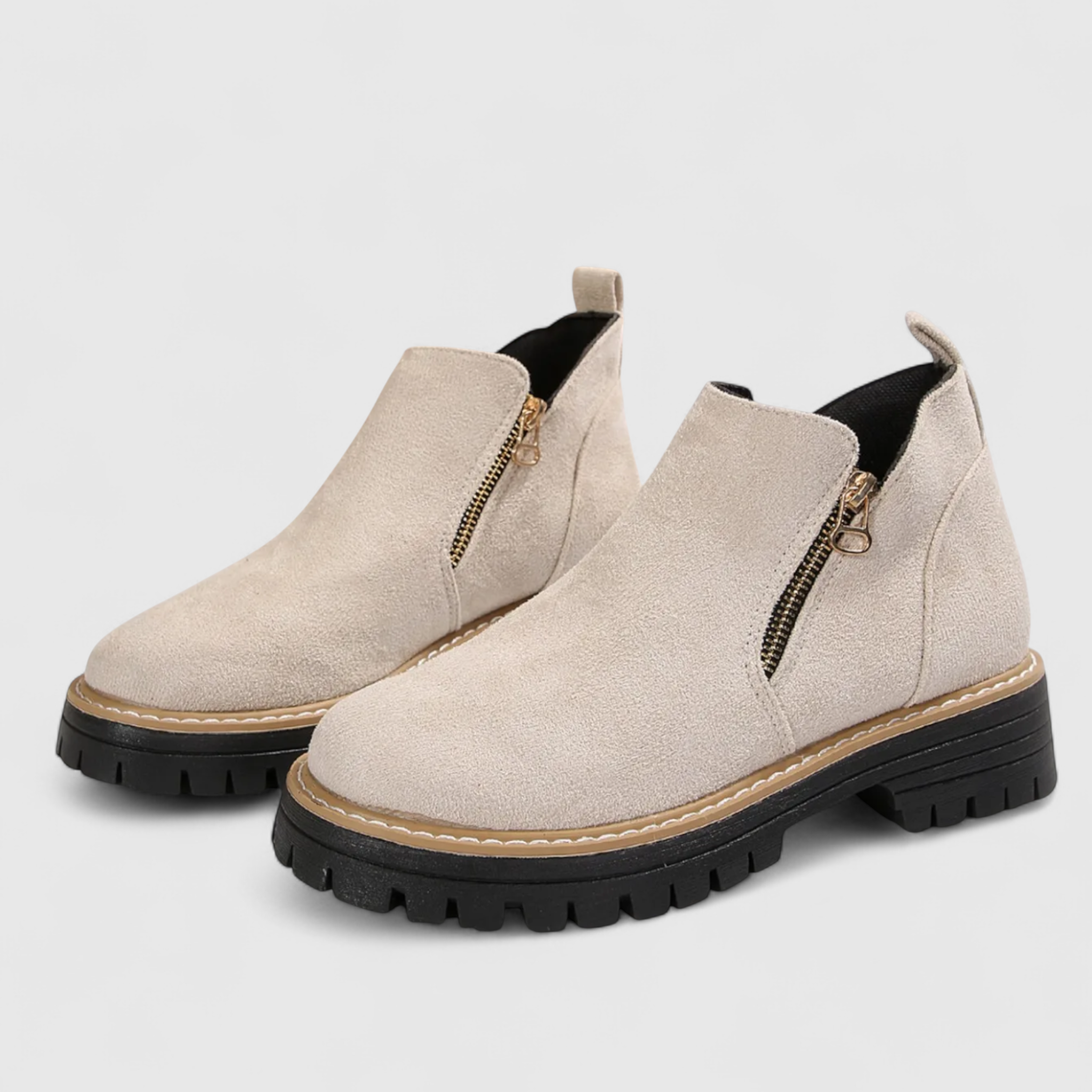 Damen Bequeme Stivaletti mit Reißverschluss 2