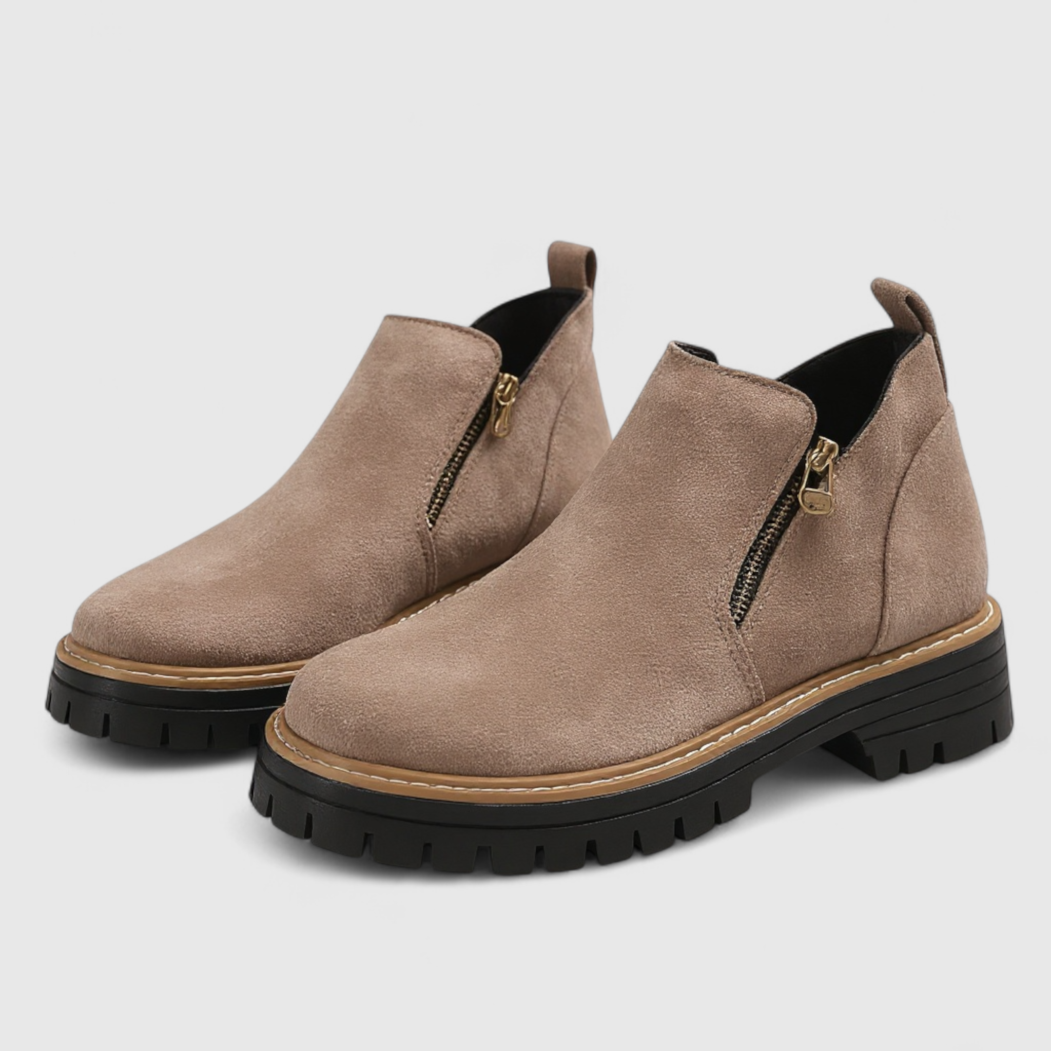 Damen Bequeme Stivaletti mit Reißverschluss 4