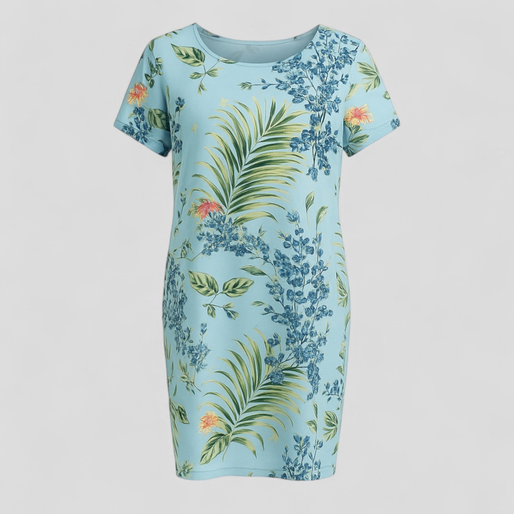 Damen Bequemes Casual Sommerkleid mit Naturdruck 10