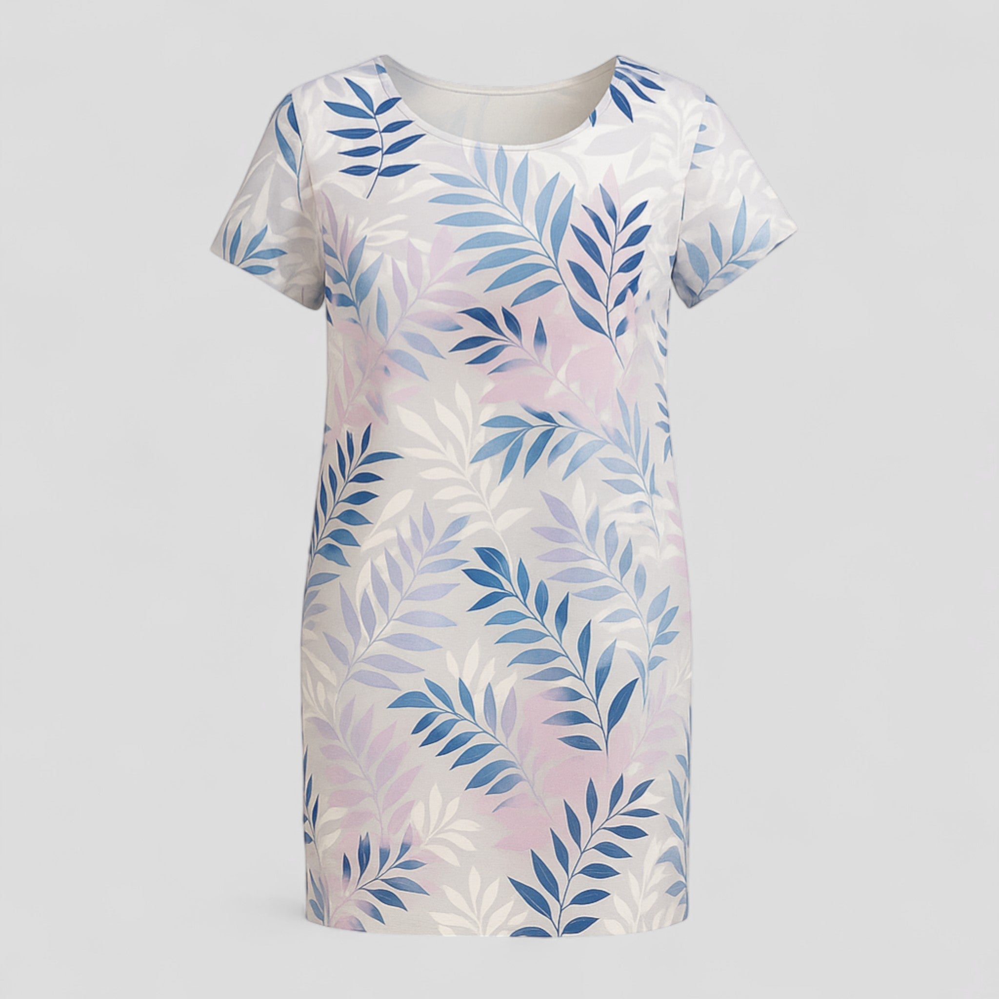 Damen Bequemes Casual Sommerkleid mit Naturdruck 2