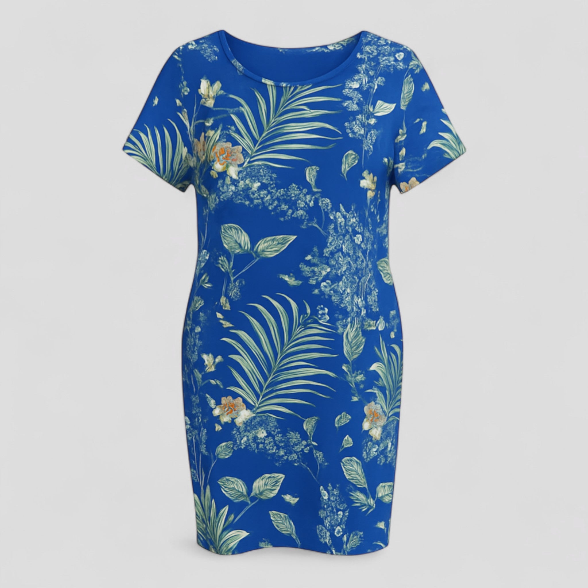 Damen Bequemes Casual Sommerkleid mit Naturdruck 3