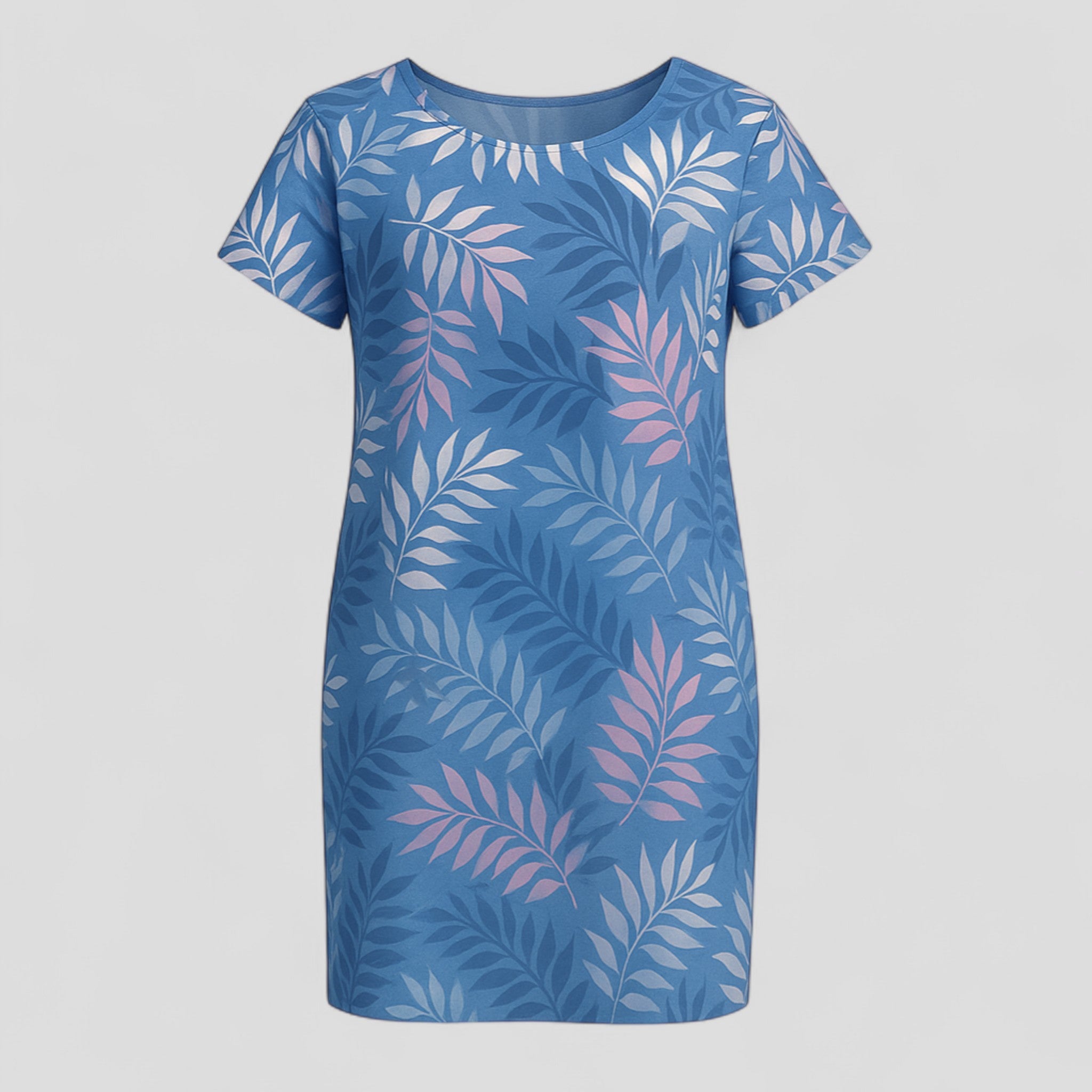 Damen Bequemes Casual Sommerkleid mit Naturdruck 5
