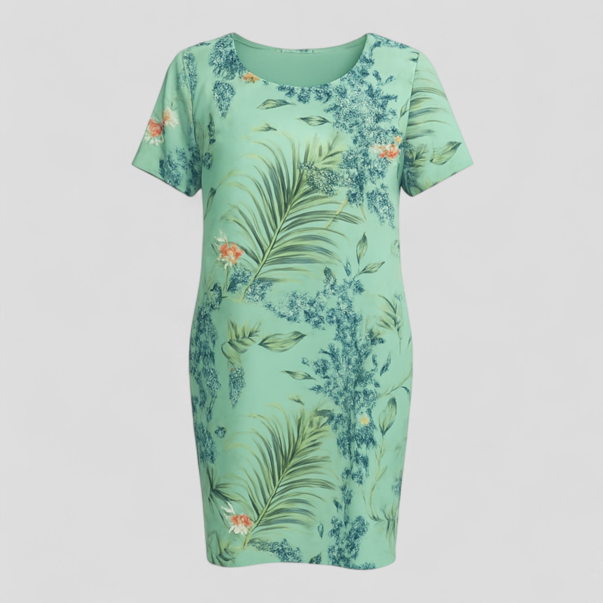 Damen Bequemes Casual Sommerkleid mit Naturdruck 7