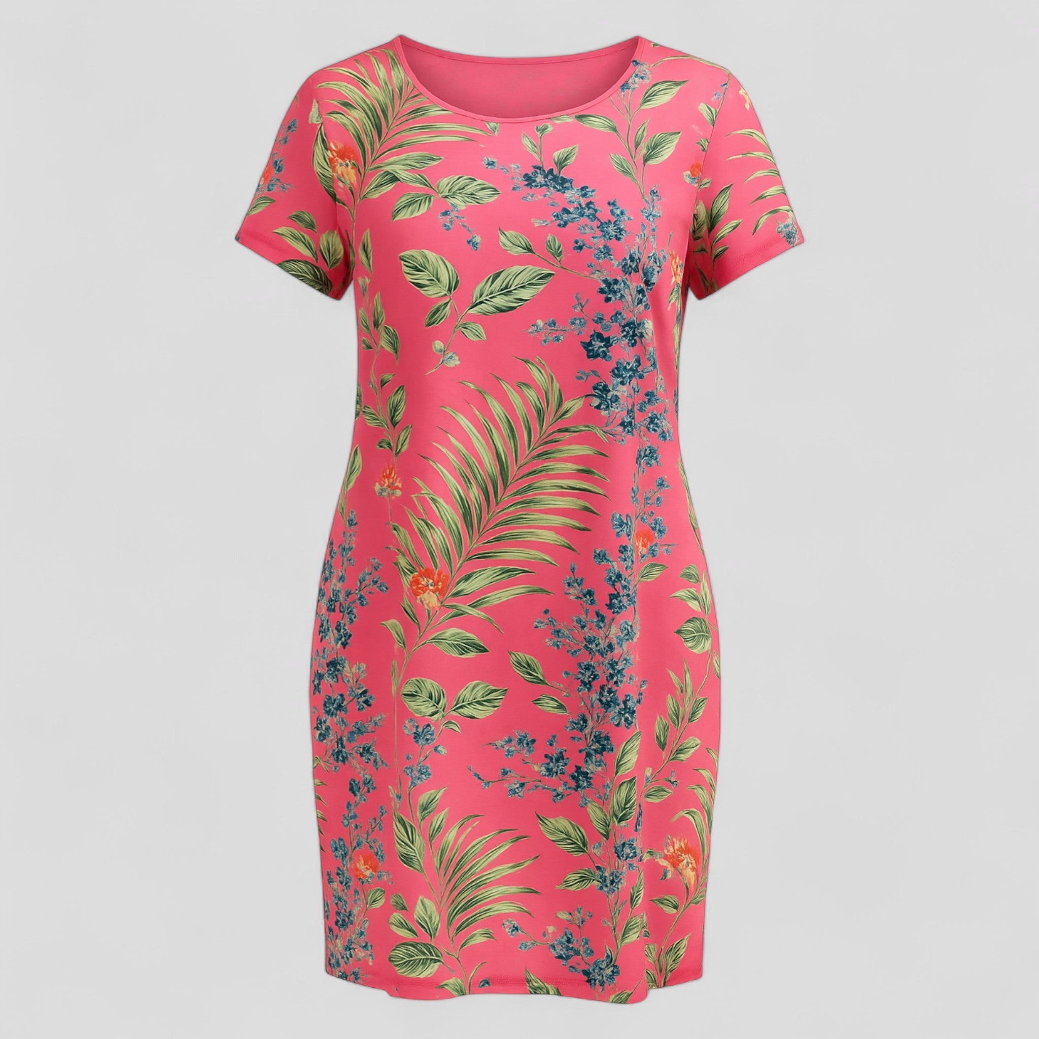 Damen Bequemes Casual Sommerkleid mit Naturdruck 8