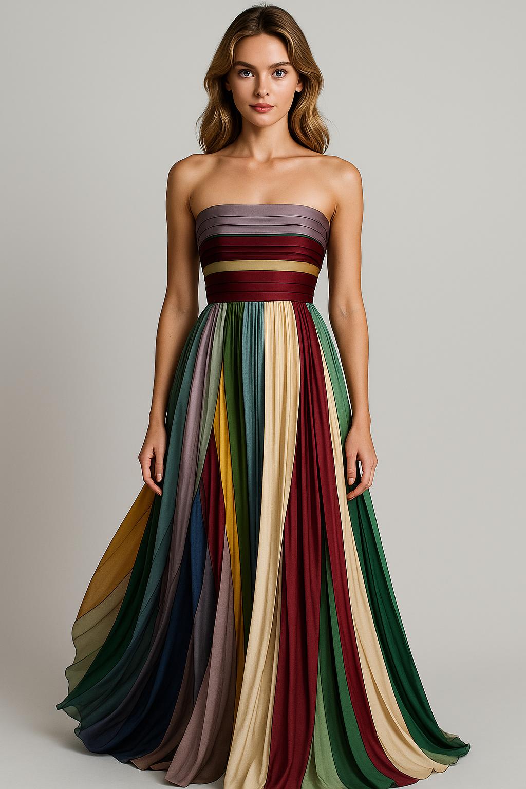 Damen Bequemes Sommerkleid Multicolor 1
