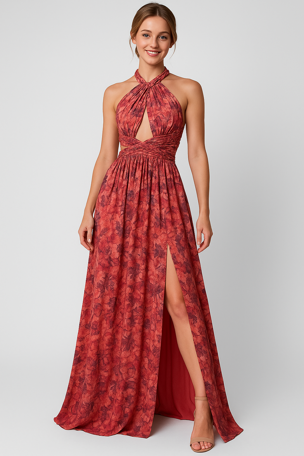 Damen Blumen Maxi Kleid für den Sommer 1