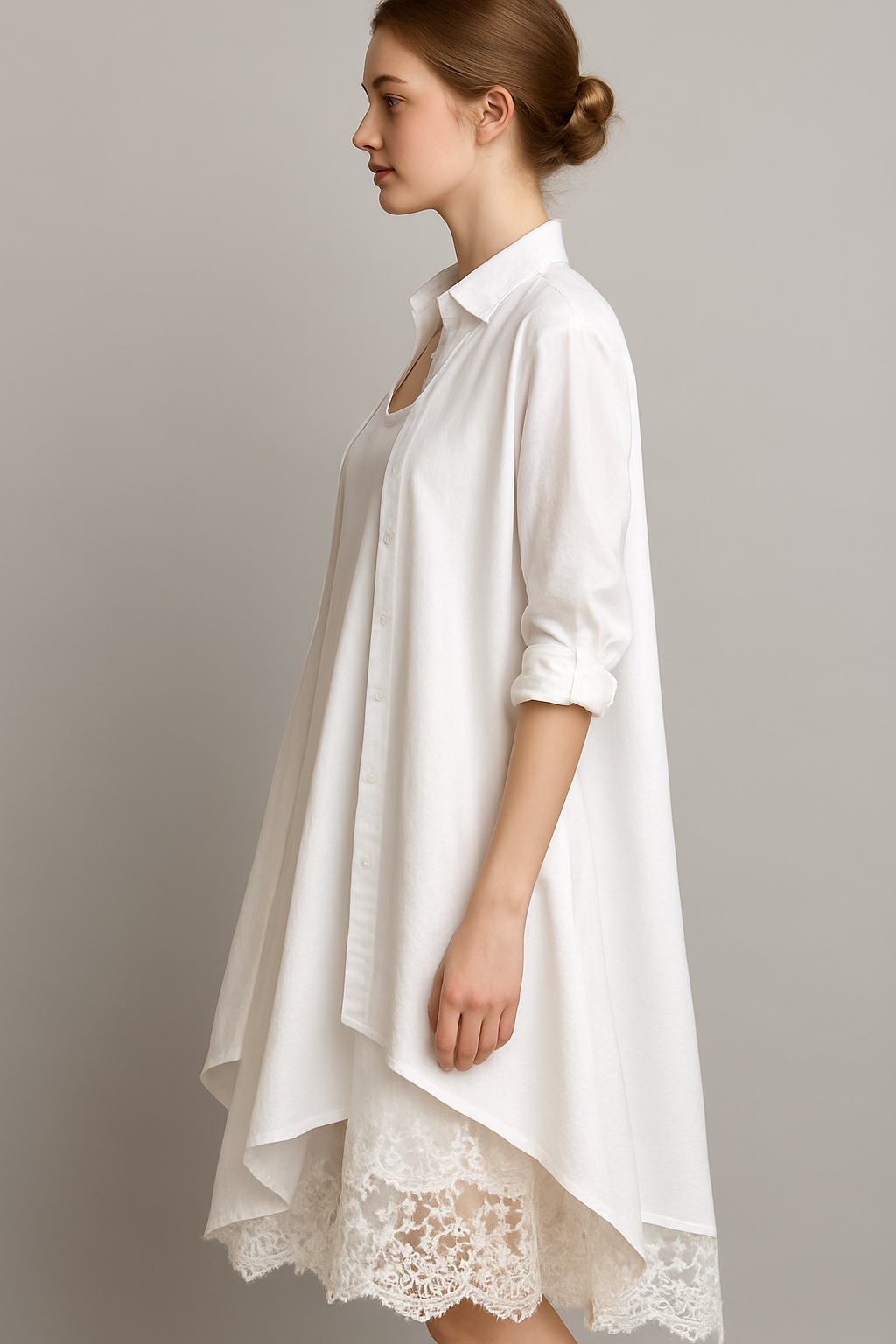 Damen Boho Sommerkleid mit Oversize Hemd 4