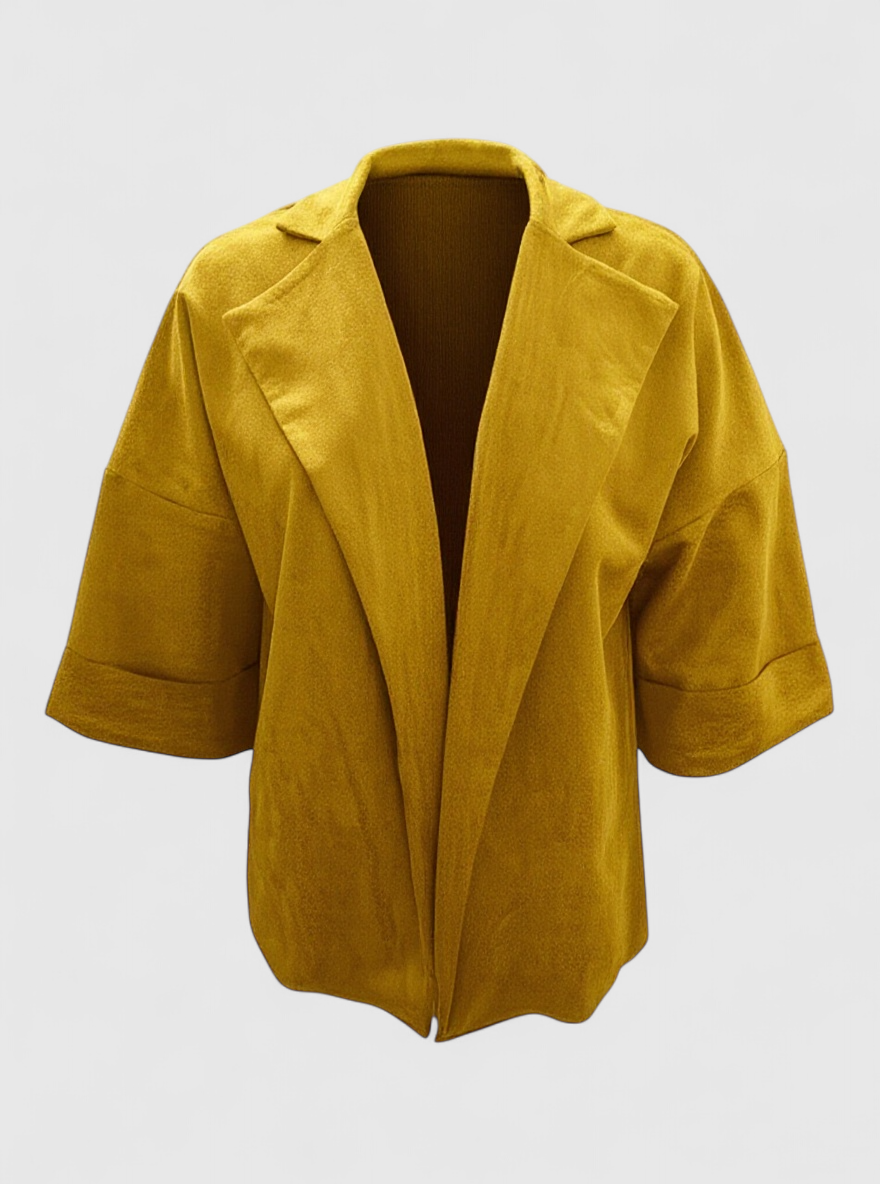 Damen Casual Cardigan aus Kunstsuede 0