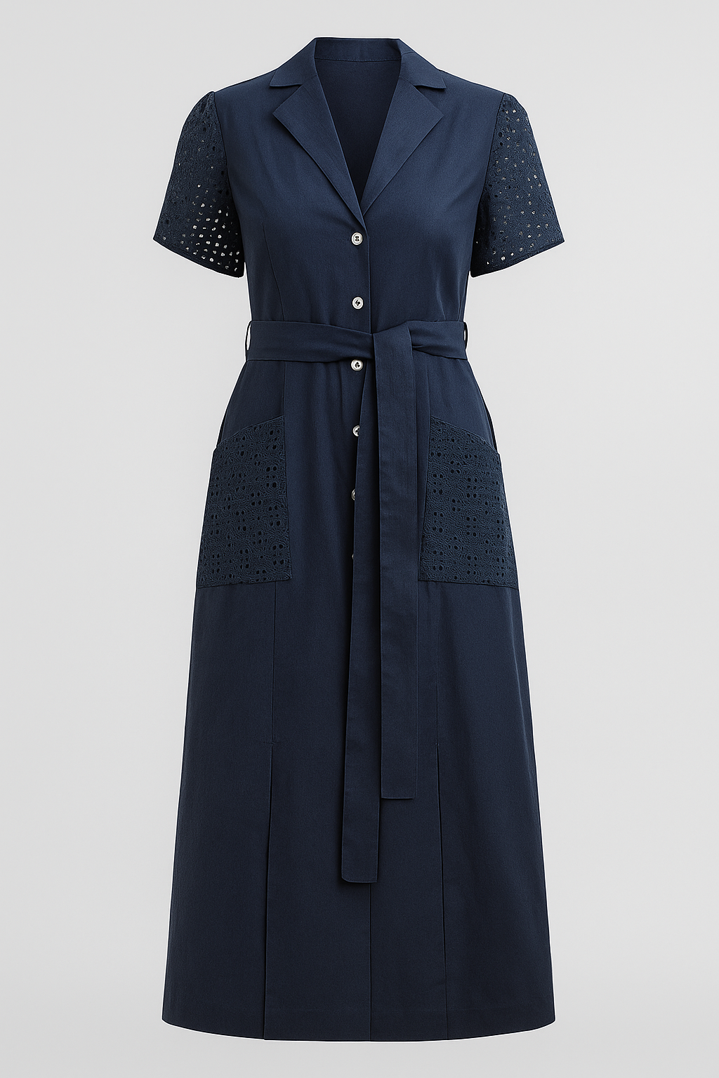 Damen Casual V-Ausschnitt Kleid für Sommer 1