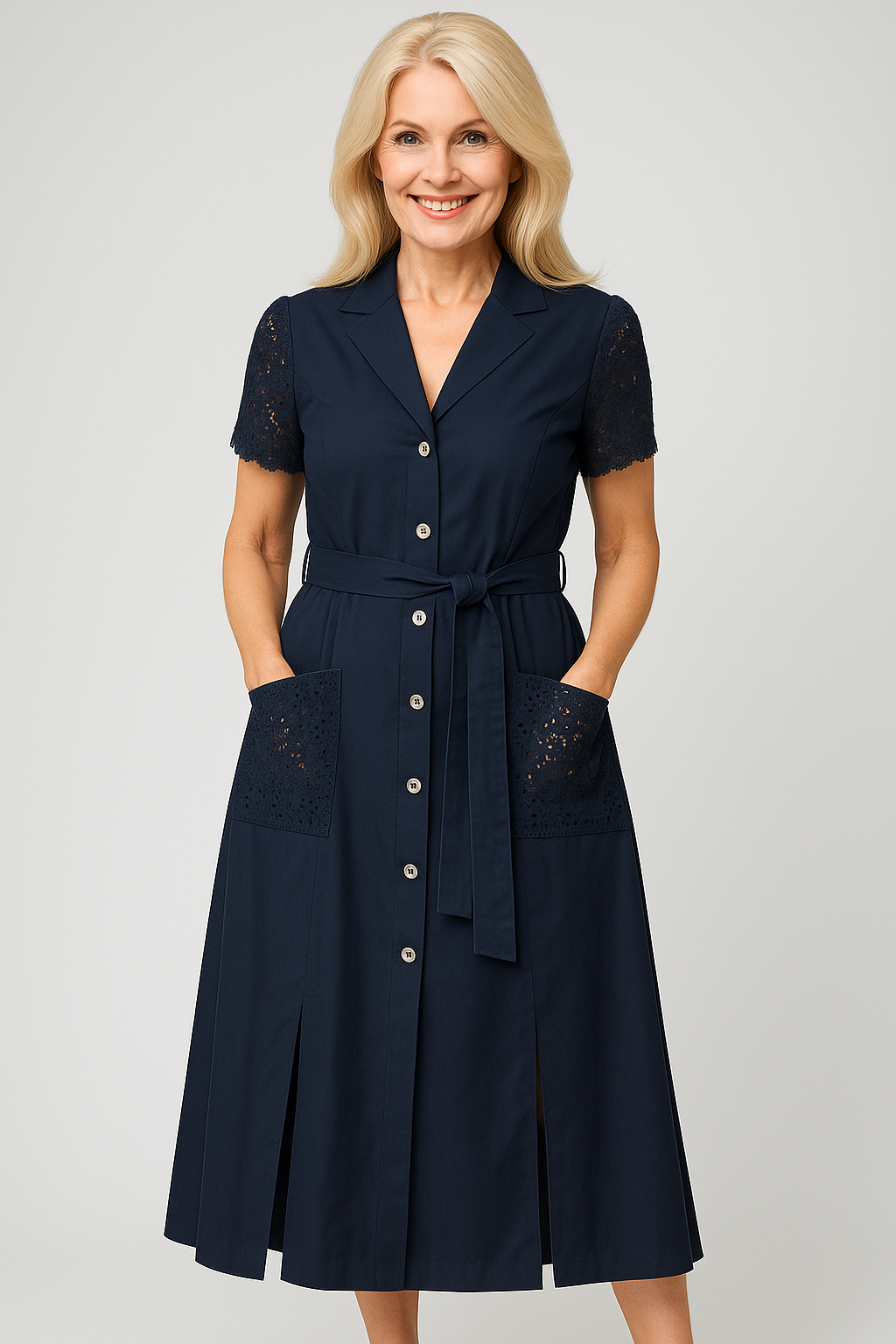 Damen Casual V-Ausschnitt Kleid für Sommer 3