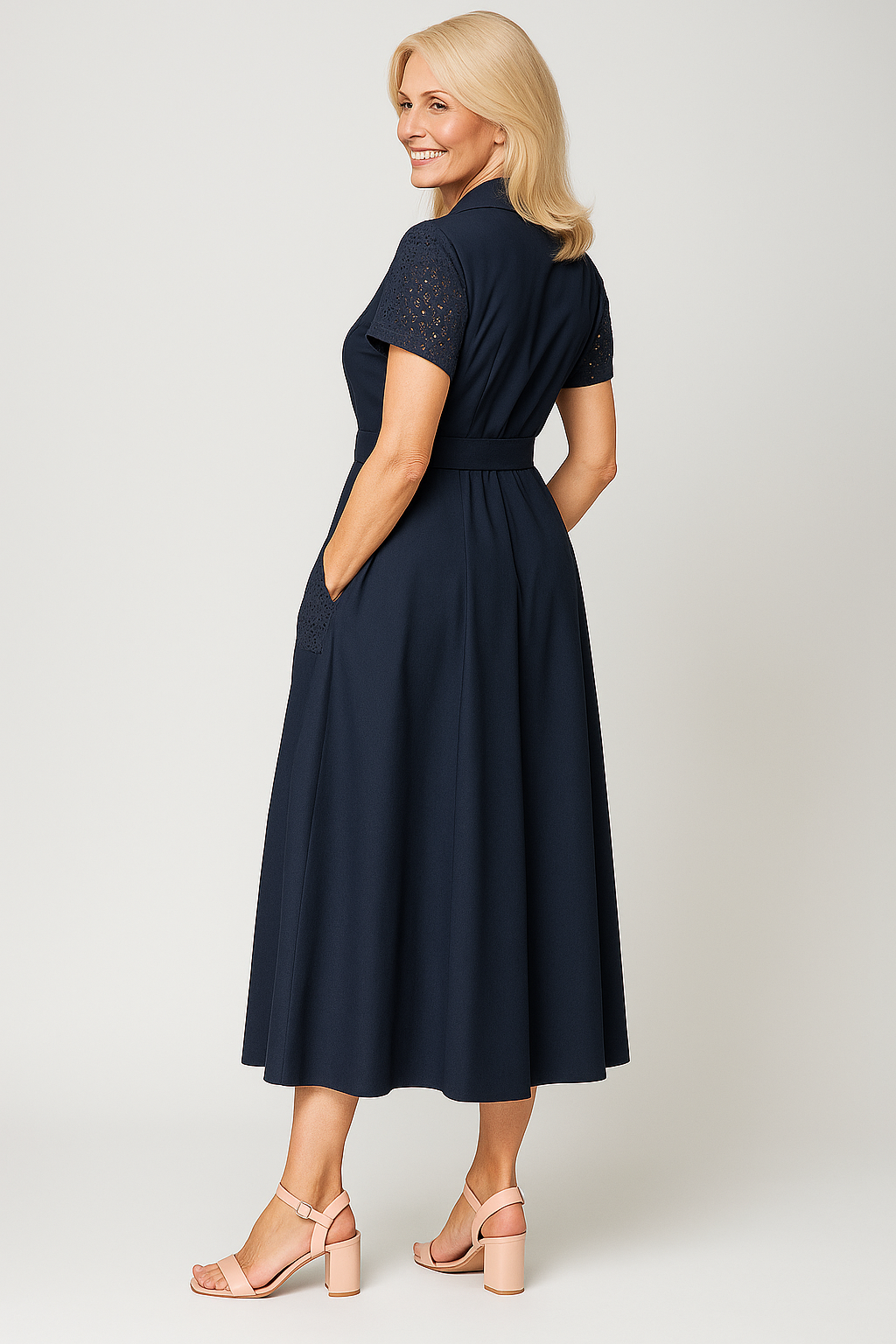 Damen Casual V-Ausschnitt Kleid für Sommer 5