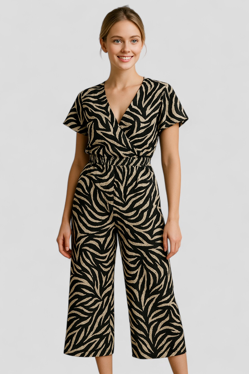 Damen Elegante Tuta mit Pantermotiv 5