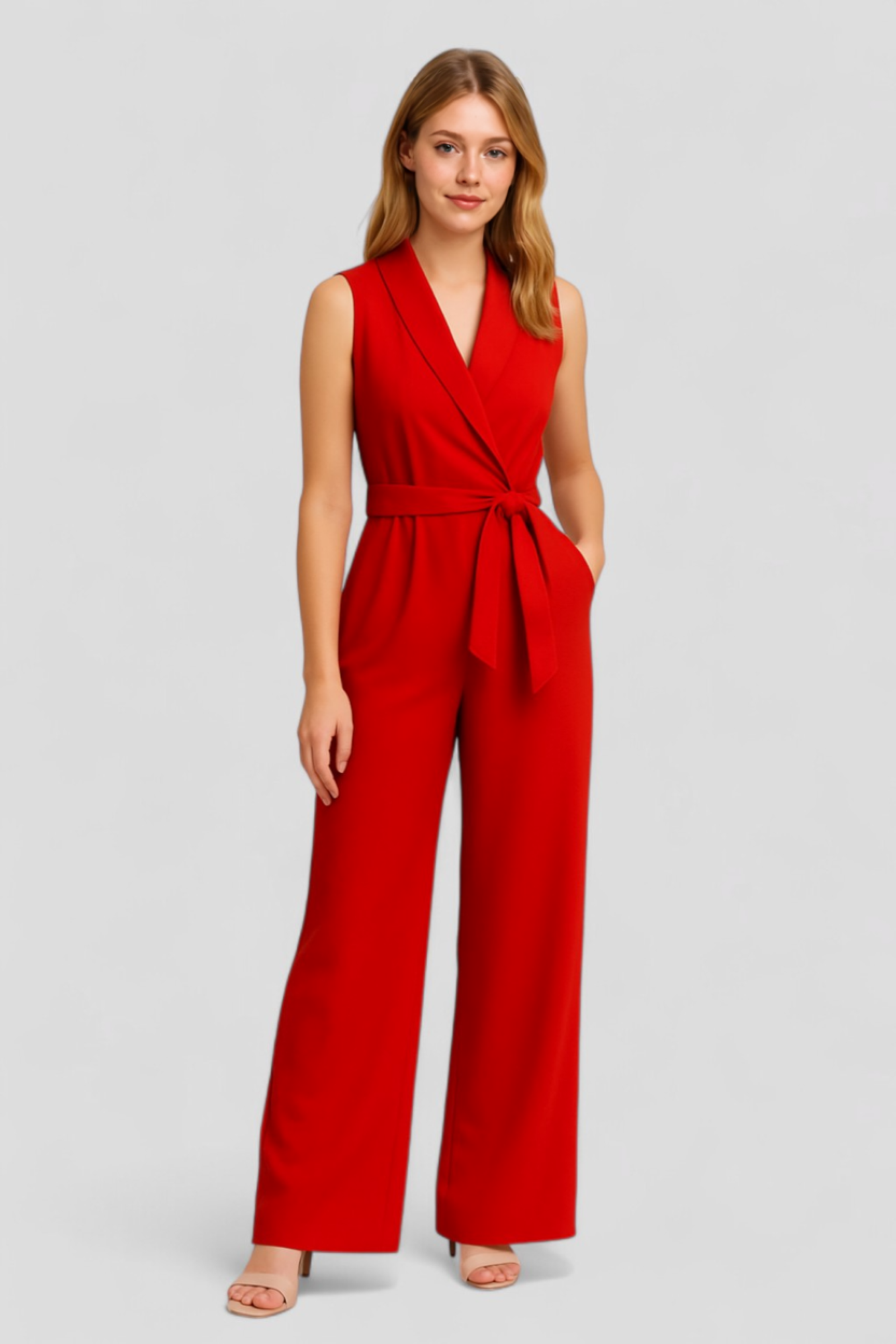 Damen Elegante V-Ausschnitt Salopette 6