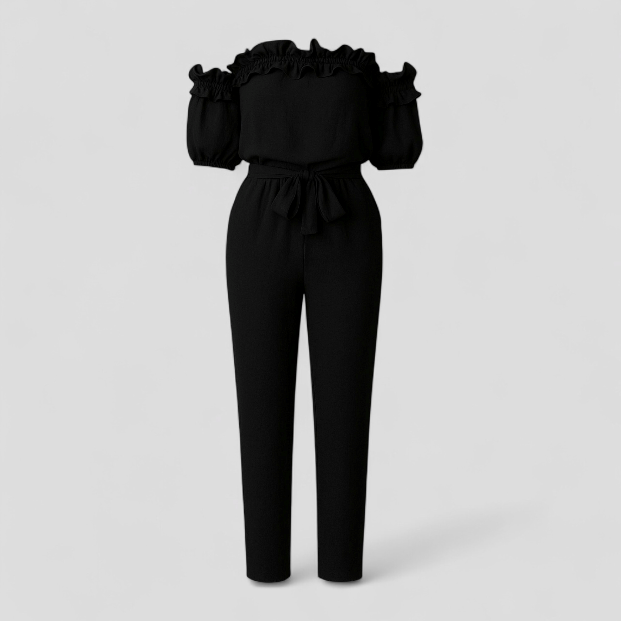 Emma | Damen Eleganter Jumpsuit Mit Volantärmeln