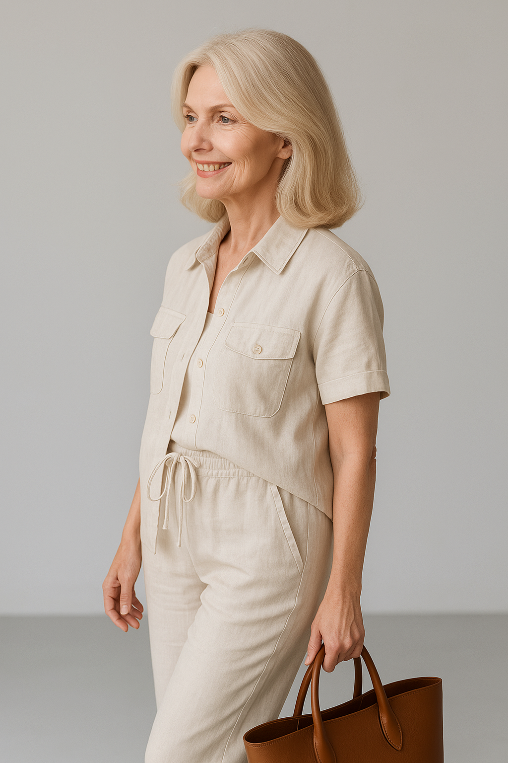 Damen Elegantes Baumwoll Sommer Outfit 3