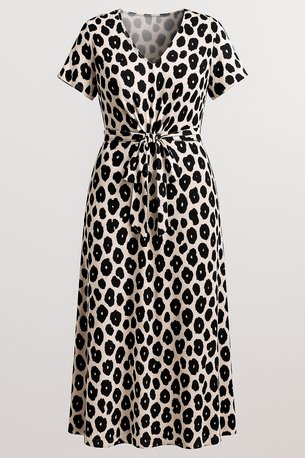 Damen Elegantes Kleid mit Leopardmuster 4