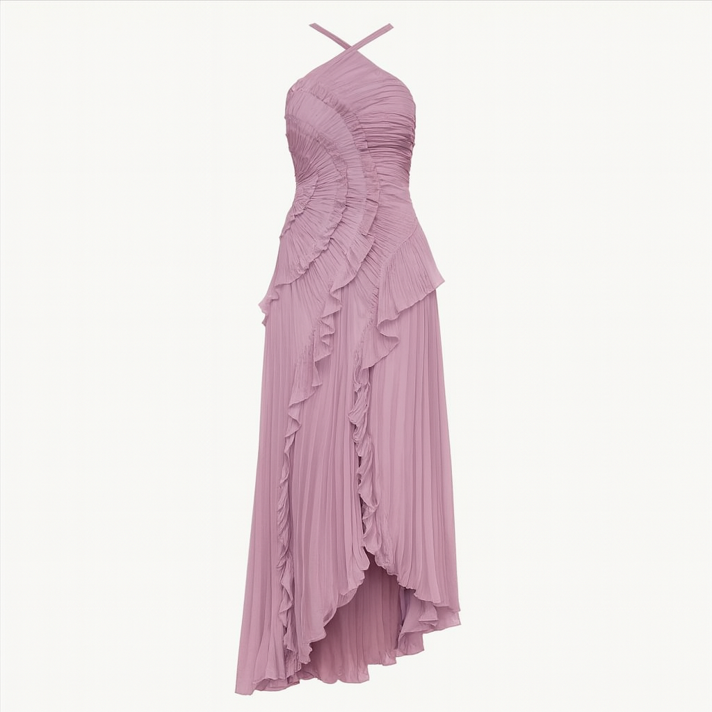 Damen Elegantes Lila Abendkleid 0