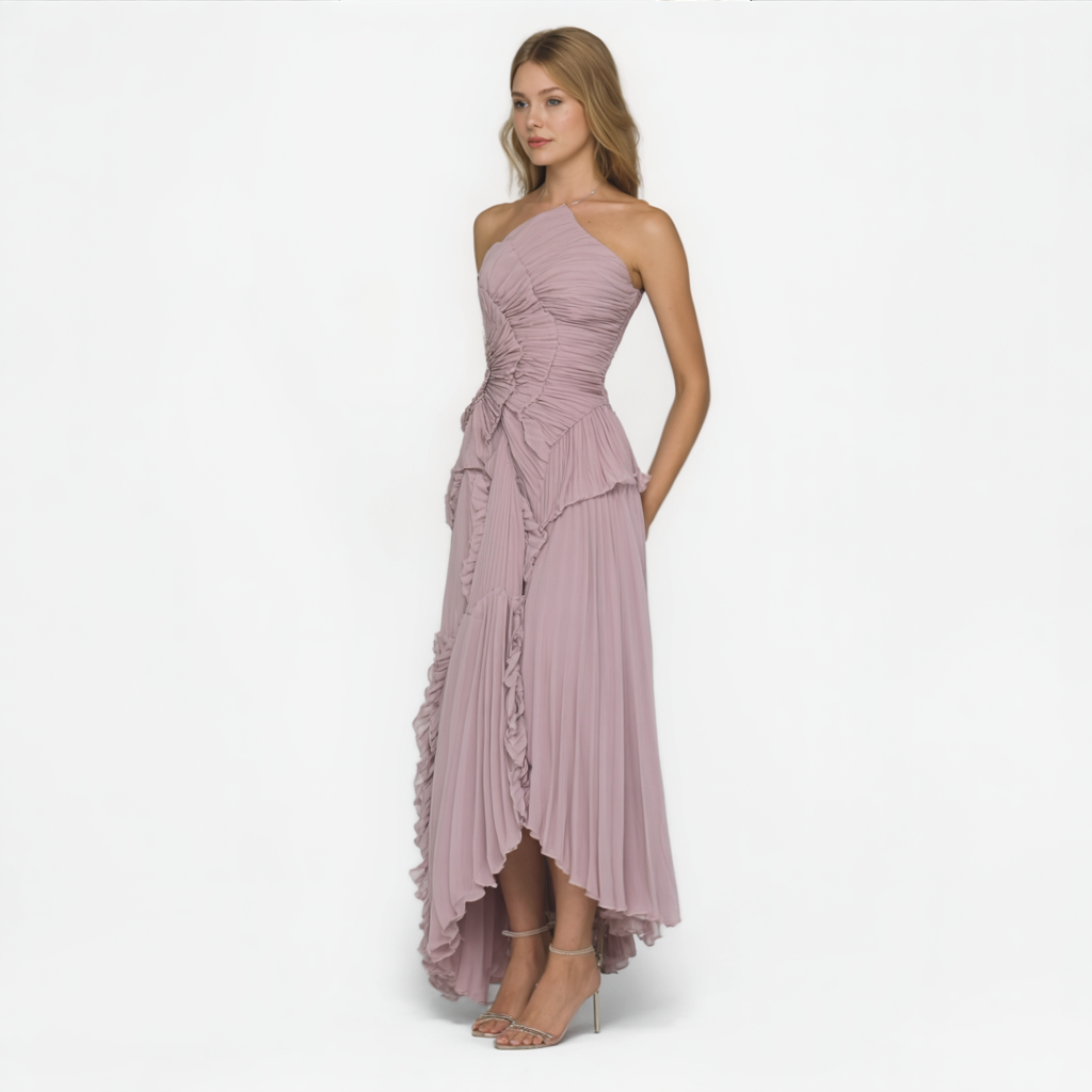 Damen Elegantes Lila Abendkleid 2