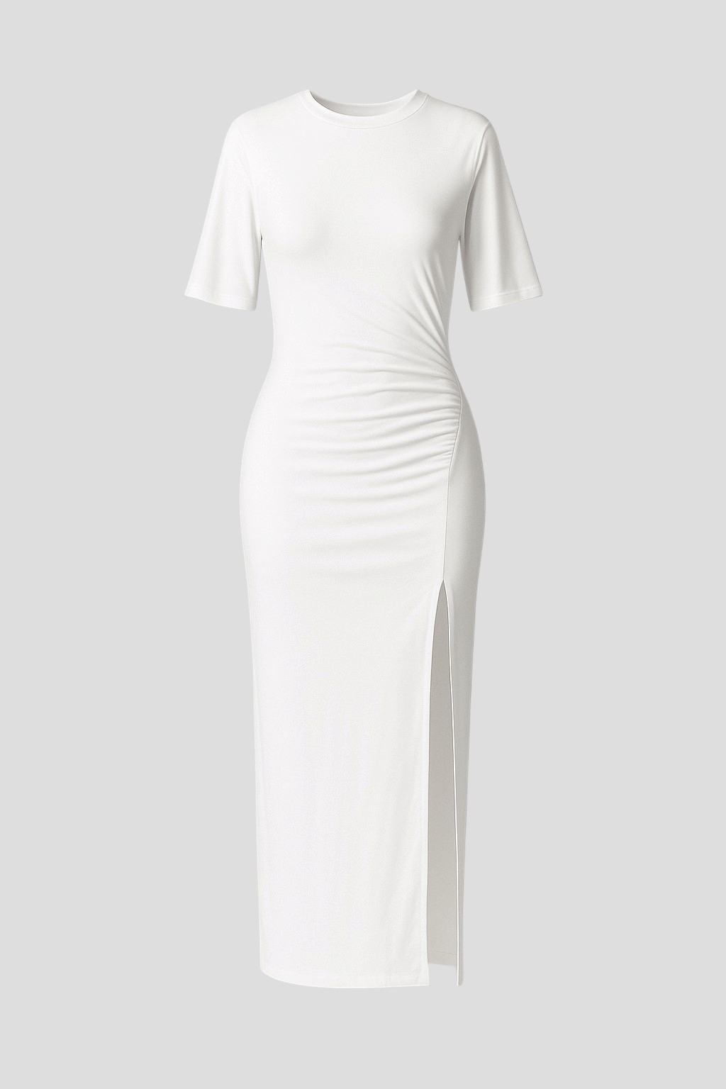 Damen Elegantes Midi Kleid mit Schlitz 0