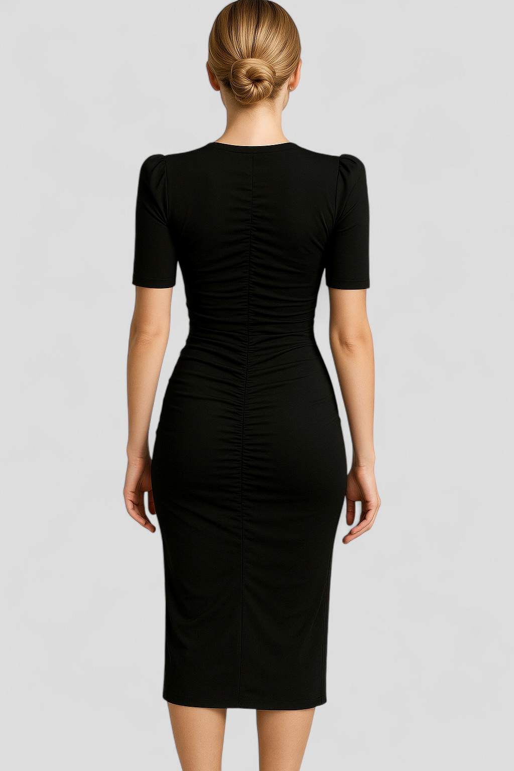 Damen Elegantes Midi Kleid mit Schlitz 4