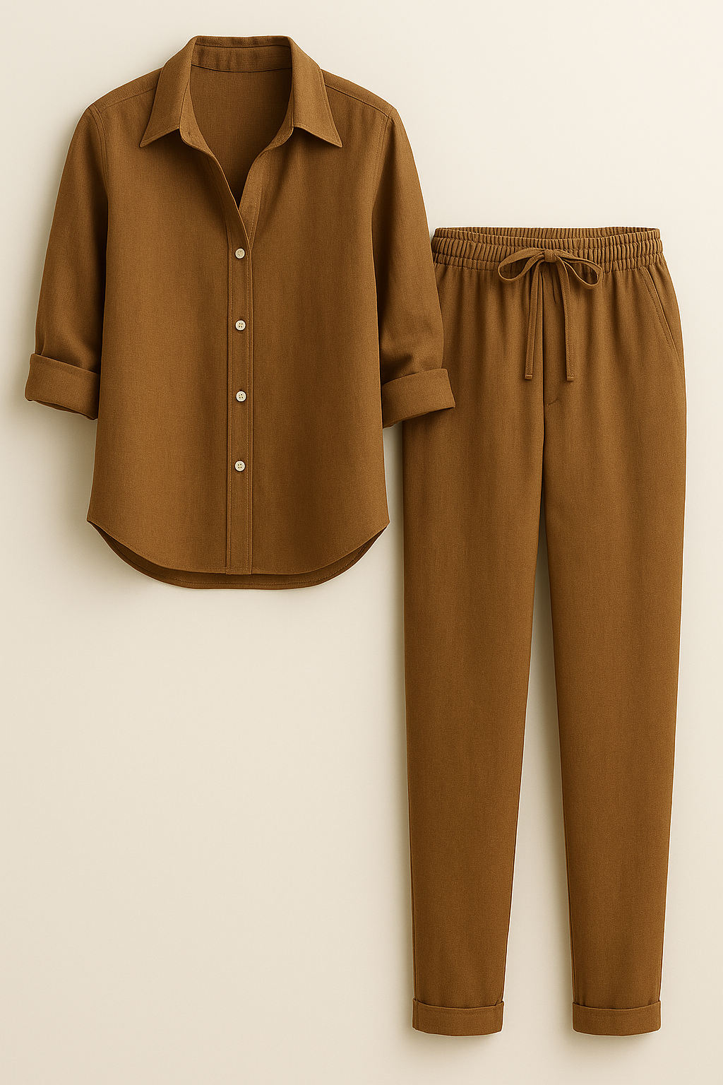 Damen Elegantes Sommer-Outfit aus Leinen 0