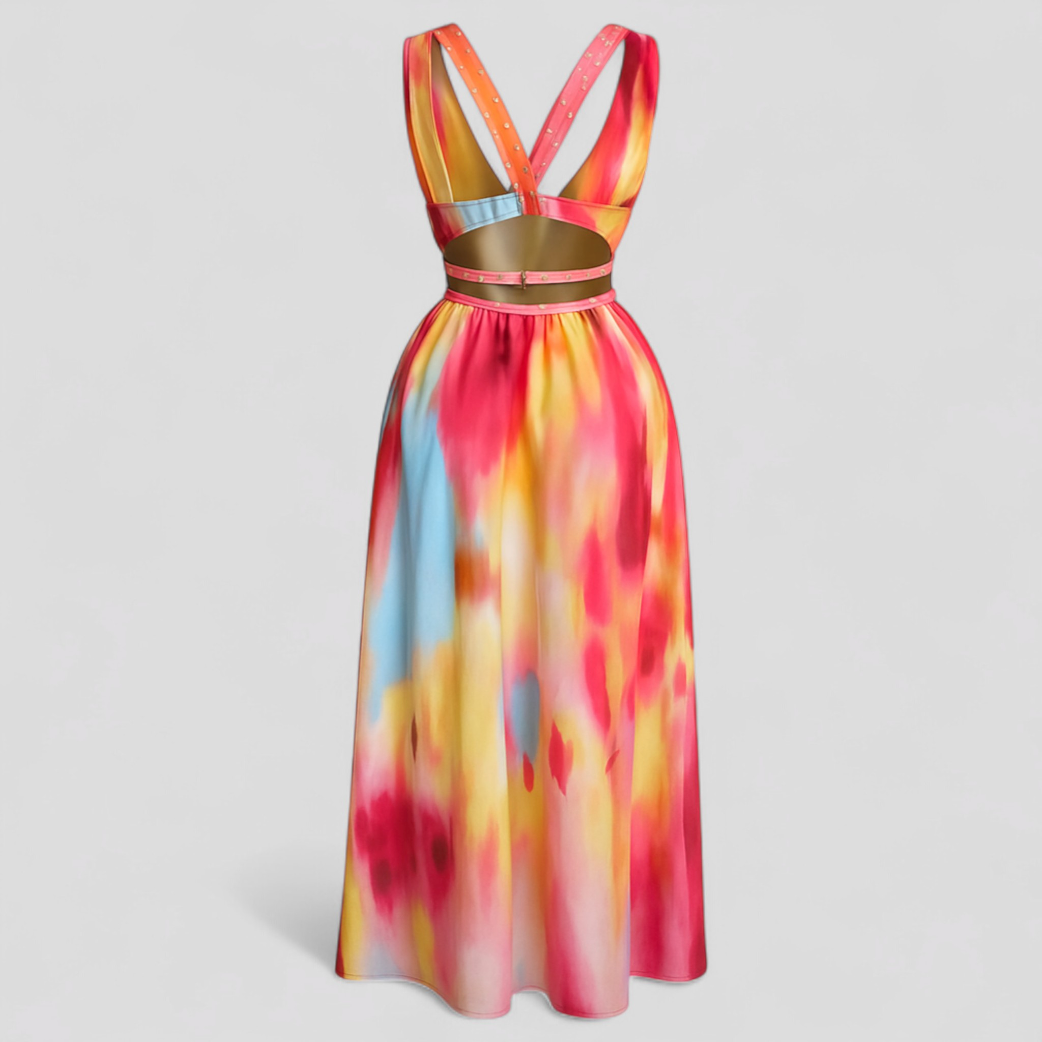 Damen Elegantes Sommerkleid Maxi Kleid 1
